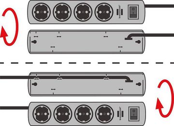 Brennenstuhl Primera-Tec Comfort Switch Plus Steckdosenleiste 7-fach (Kabellänge 2 m), mit Überspannungsschutz, Schalter und RJ-11-Verbindung