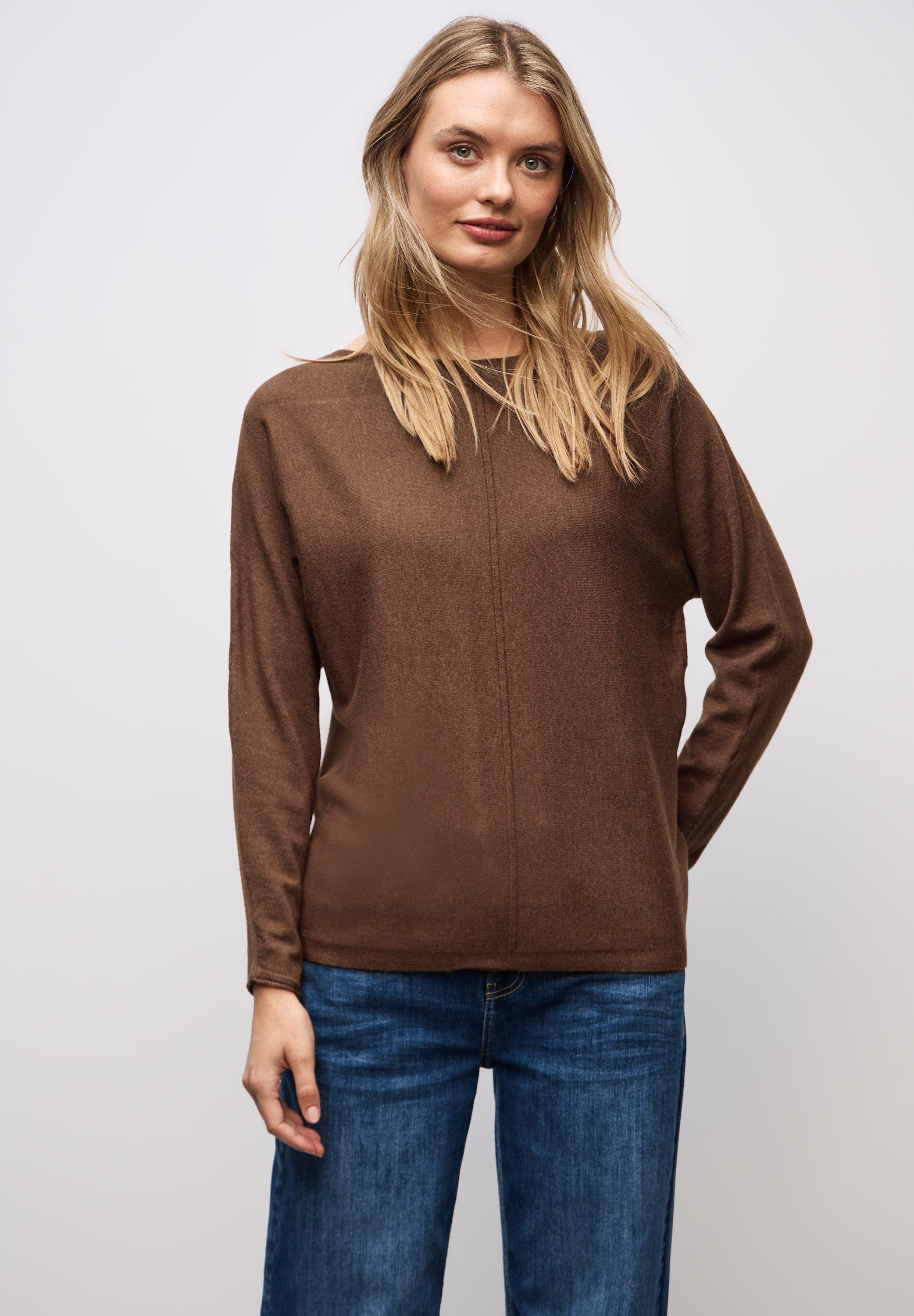 STREET ONE Strickpullover Dolman, mit U-Boot-Ausschnitt günstig online kaufen