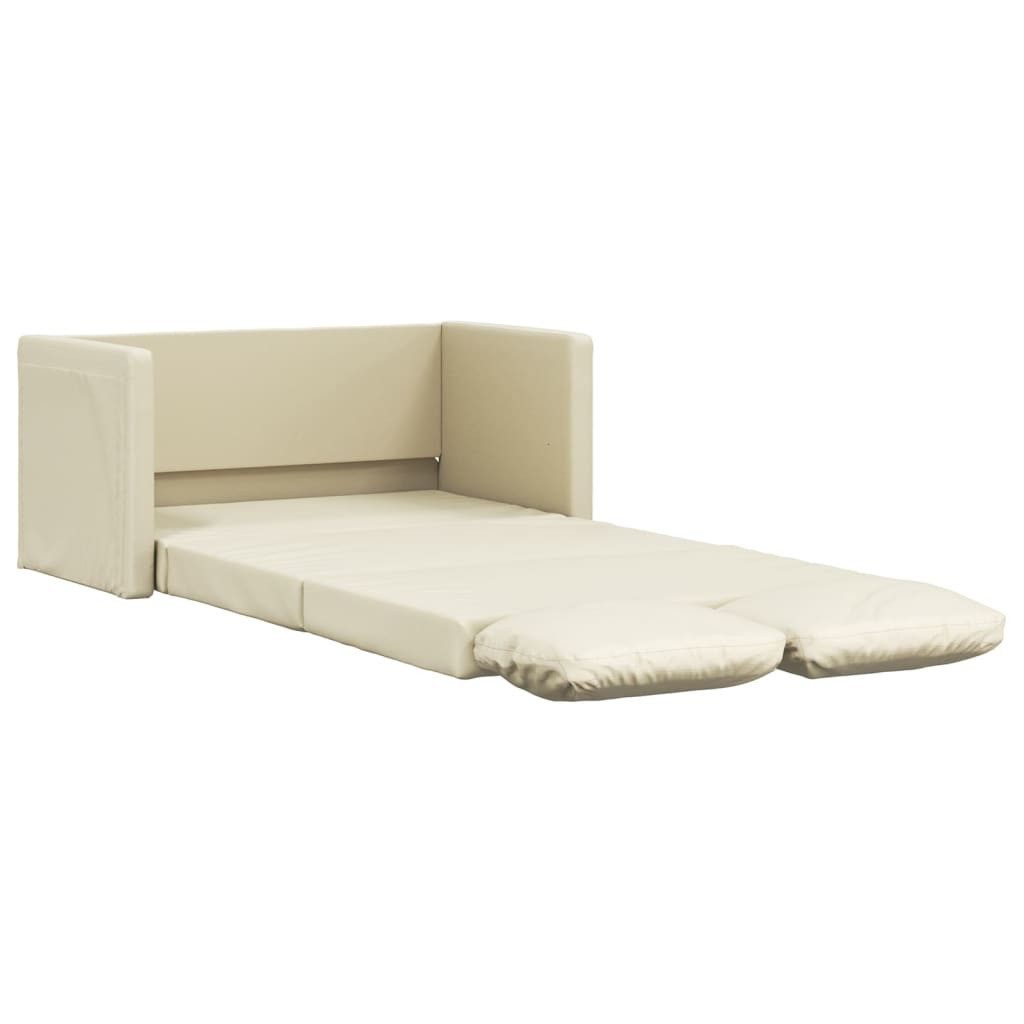 vidaXL Sofa Bodensofa mit Schlaffunktion Creme günstig online kaufen