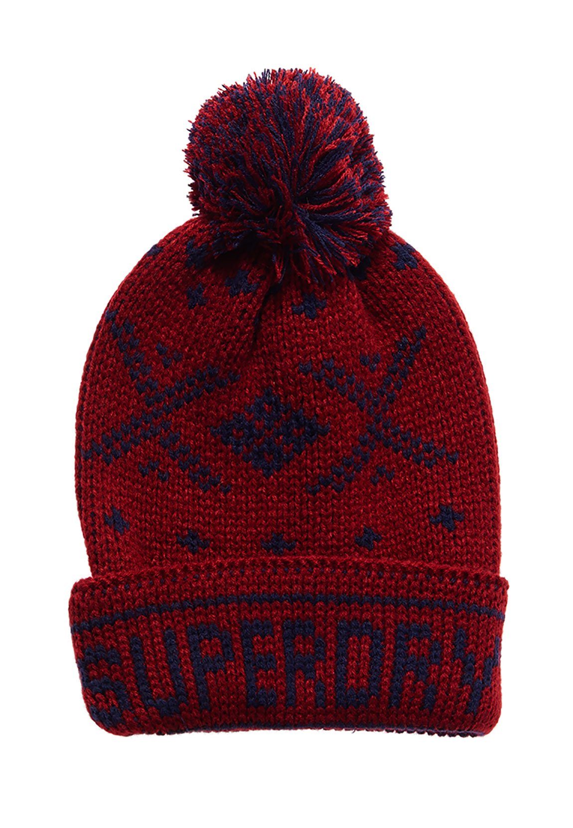 Superdry Bommelmütze Superdry Beanie OBEAN BEANIE Plum Navy