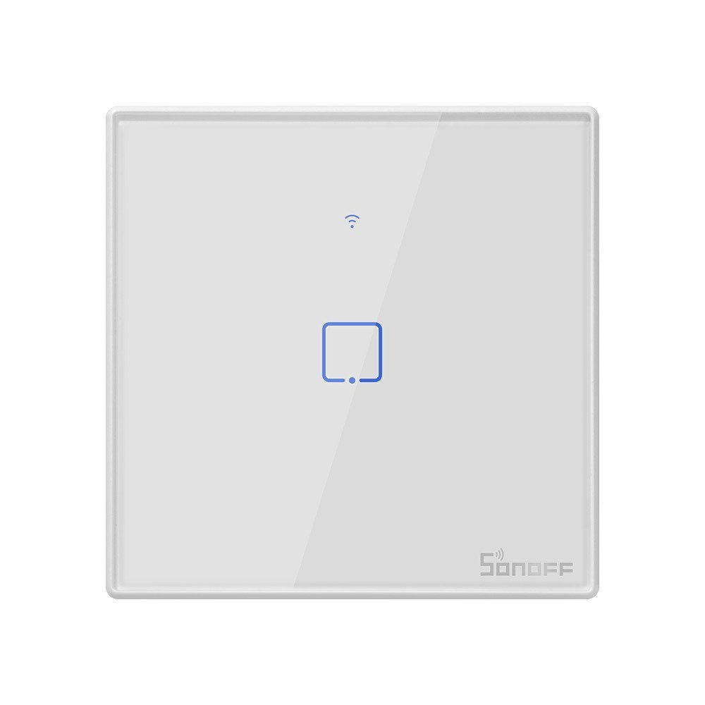 Sonoff Sonoff T2EU1C-TX Smart Wall Switch, 1-Kanal Wand-Schaltaktor, weiß, Wandtaster