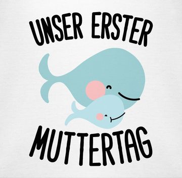 Shirtracer Shirtbody Unser erster Muttertag Wale (1-tlg) Muttertagsgeschenk