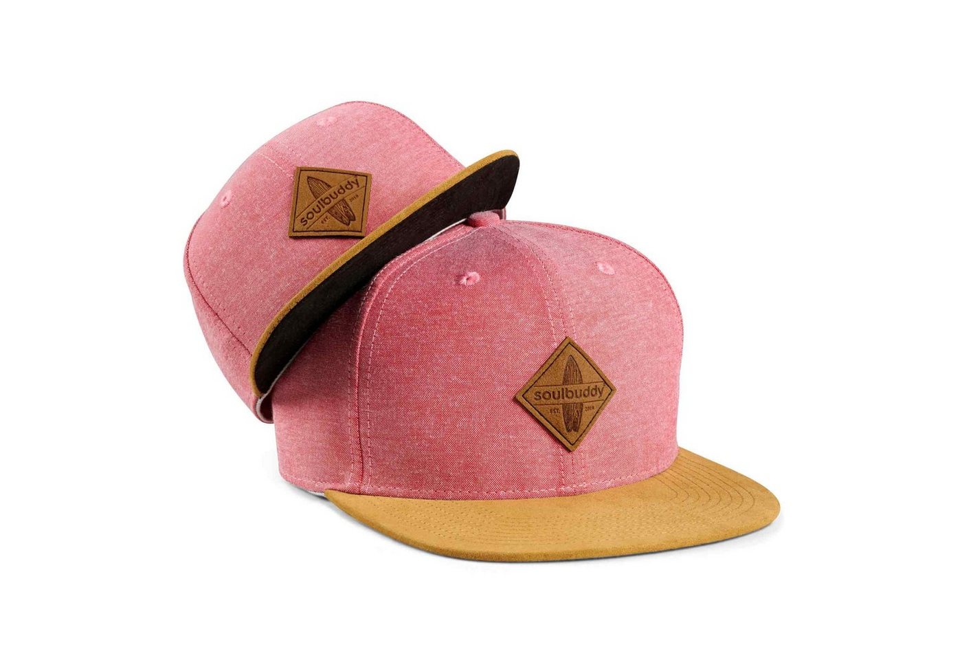 Soulbuddy Baseball Cap 2er-Set Partnerlook-Set, Geschenk für Eltern, Geschenk Papa Mama (Set = 1x Eltern Cap + 1x Kinder Cap, Identisches Partnerlook-Set)