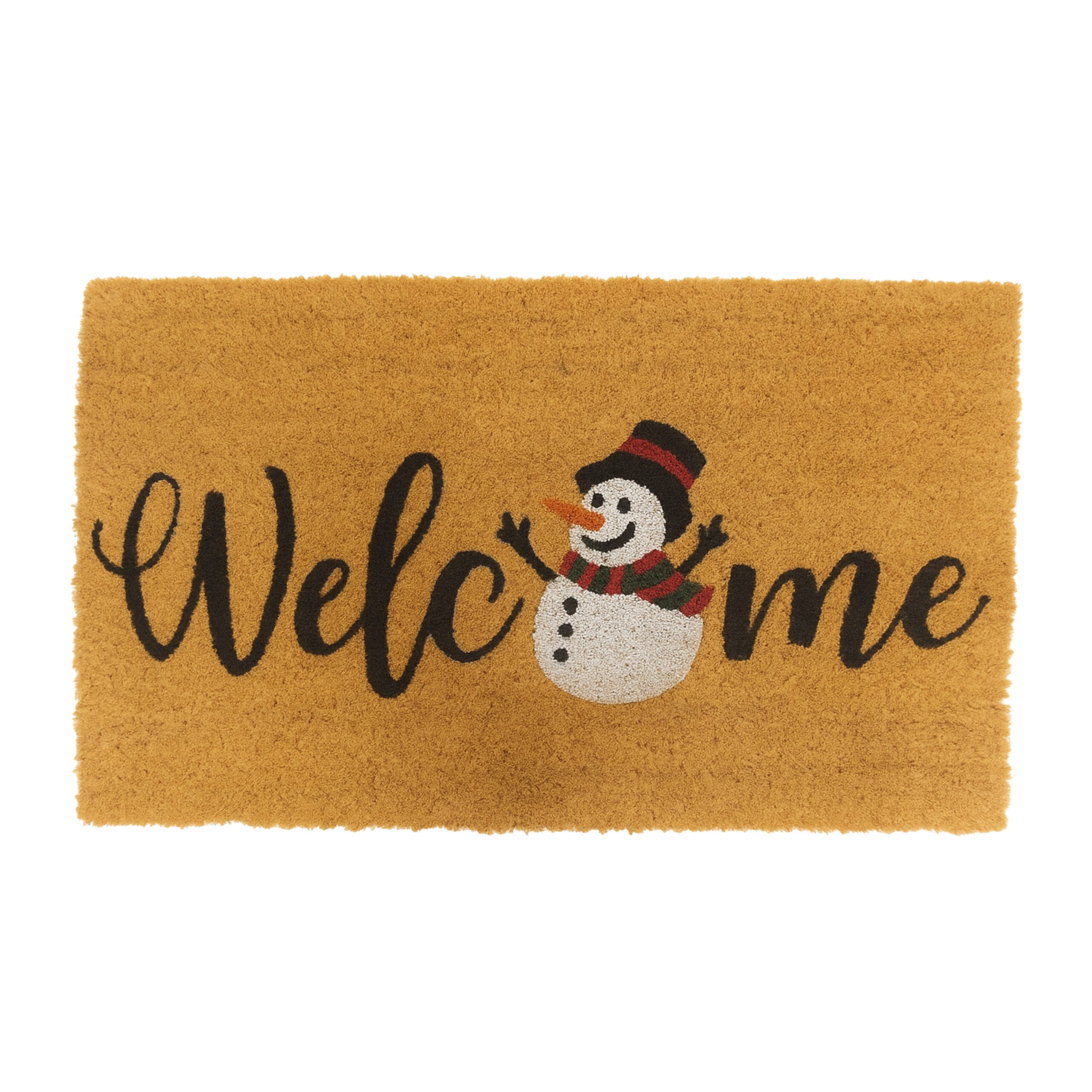 relaxdays Fußmatte Kokos Fußmatte Winter 60x40 cm, rechteckig, Höhe: 10 mm, günstig online kaufen