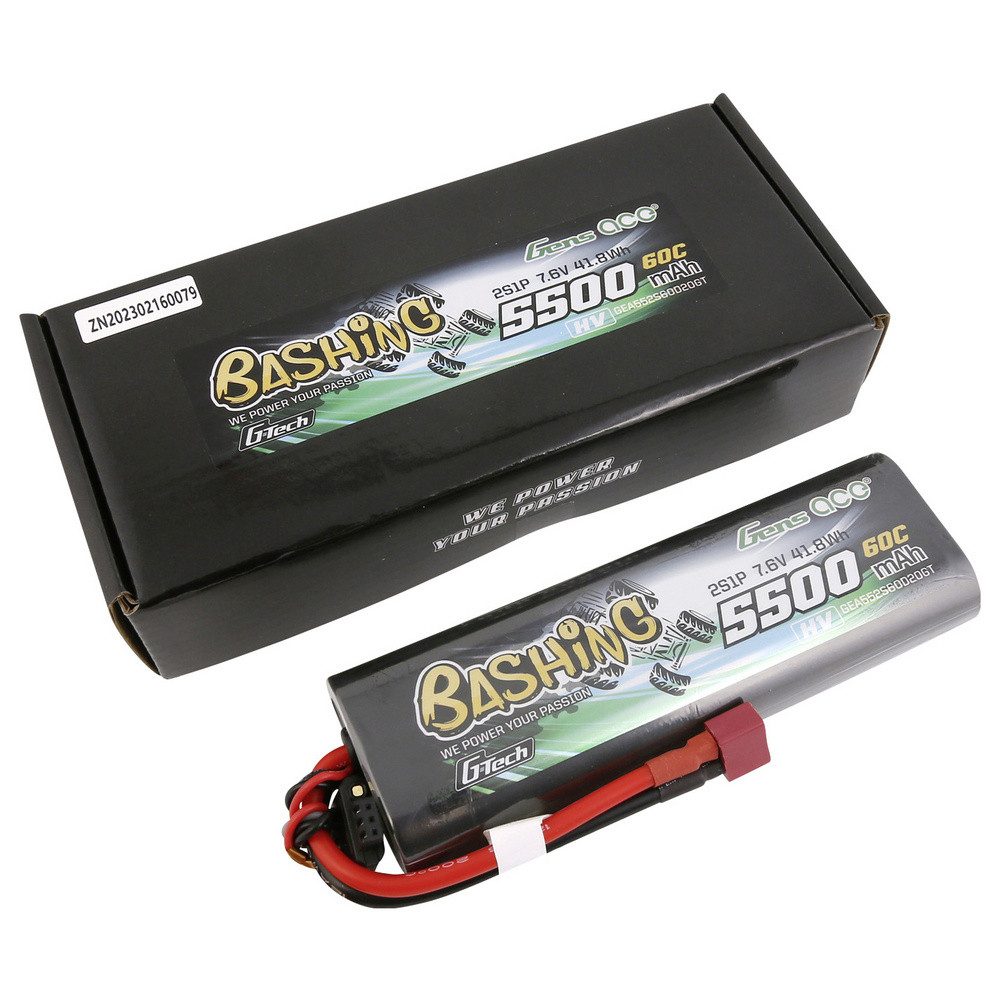 Gens ace Gens ace Modellbau-Akkupack (LiPo) 7.6 V 5500 mAh Hardcase T-Stecker Akku 5500 mAh