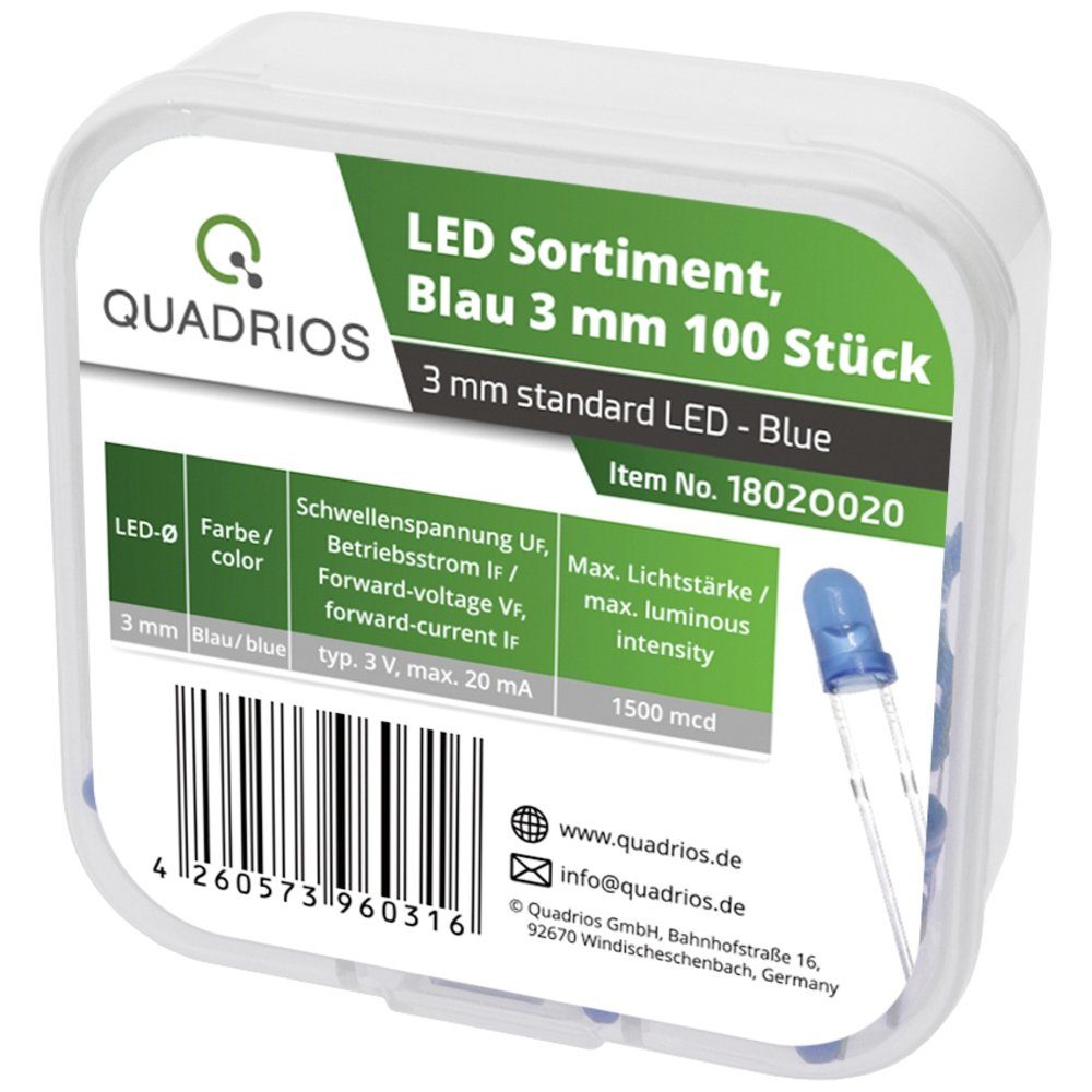 LED-Leuchtmittel Quadrios 3.0 mA Quadrios V 20 Blau LED-Sortiment