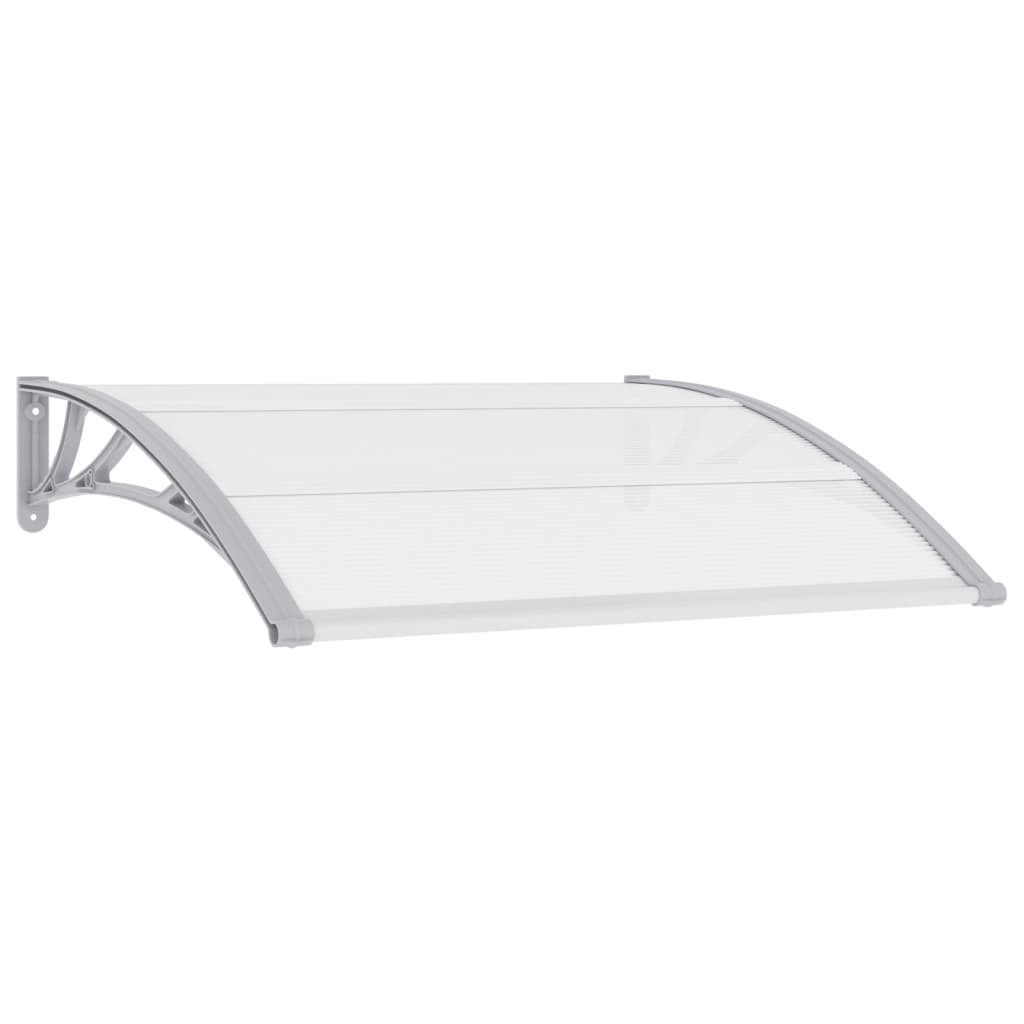vidaXL Vordach 120 x 100 cm Türvordach Grau 120x100 cm PC Balkon Terrasse