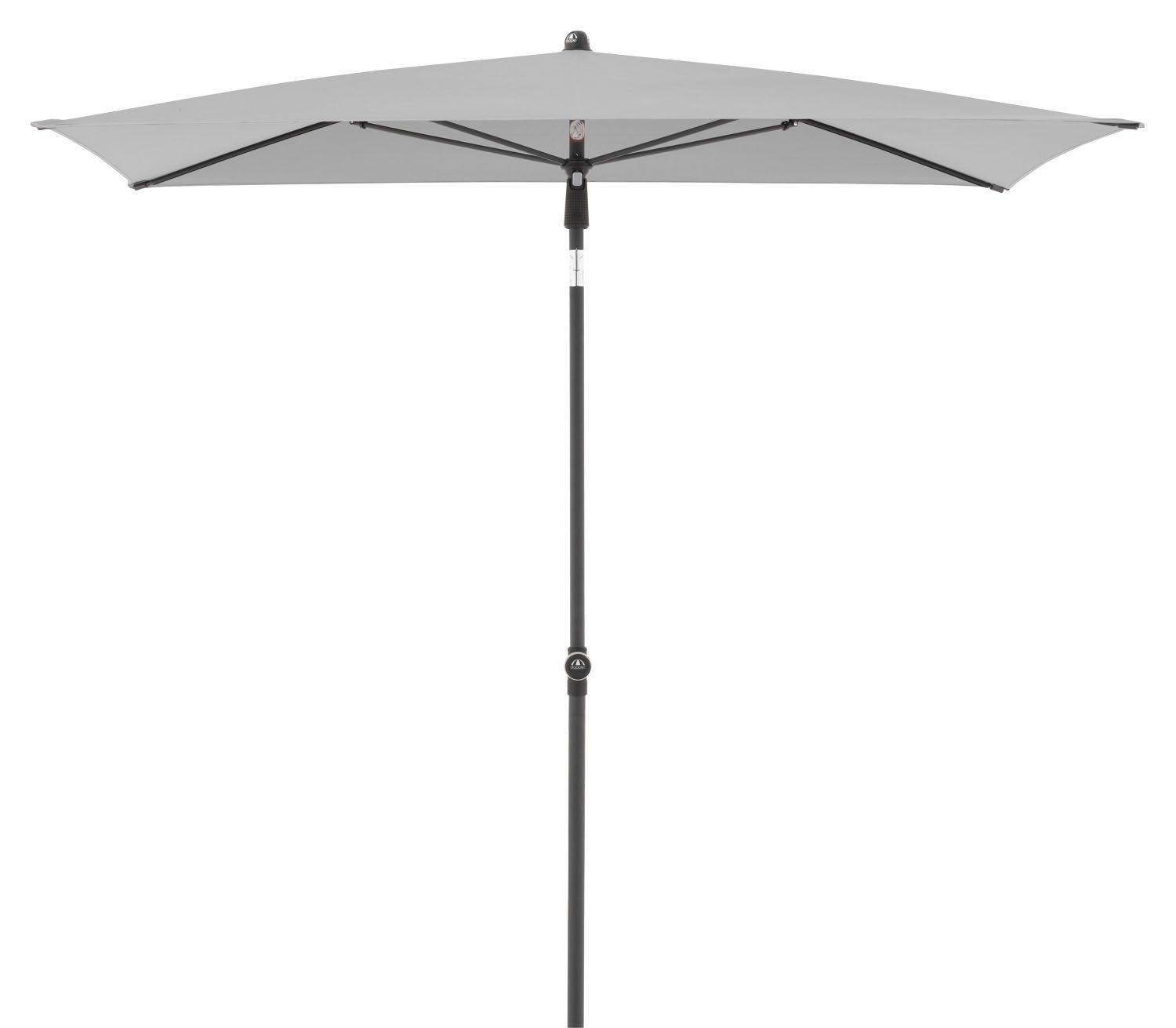 doppler® Sonnenschirm ACTIVE, H 237 cm, Stahl, Hellgrau, Neigbar, Höhenverstellbar, Polyesterschirm