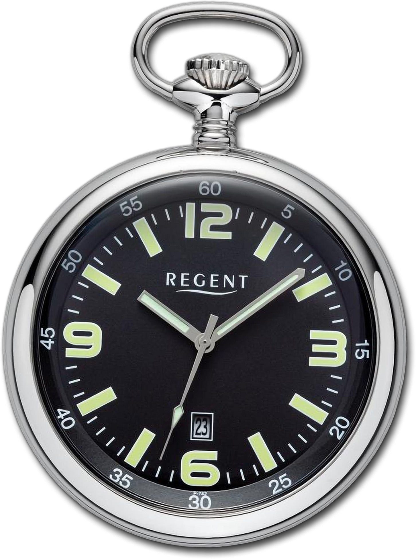 Regent Taschenuhr Regent Herren Taschenuhr Analog Gehäuse, (Analoguhr), Herrenuhr Taschenuhr, rundes Gehäuse, extra groß (ca. 50mm)