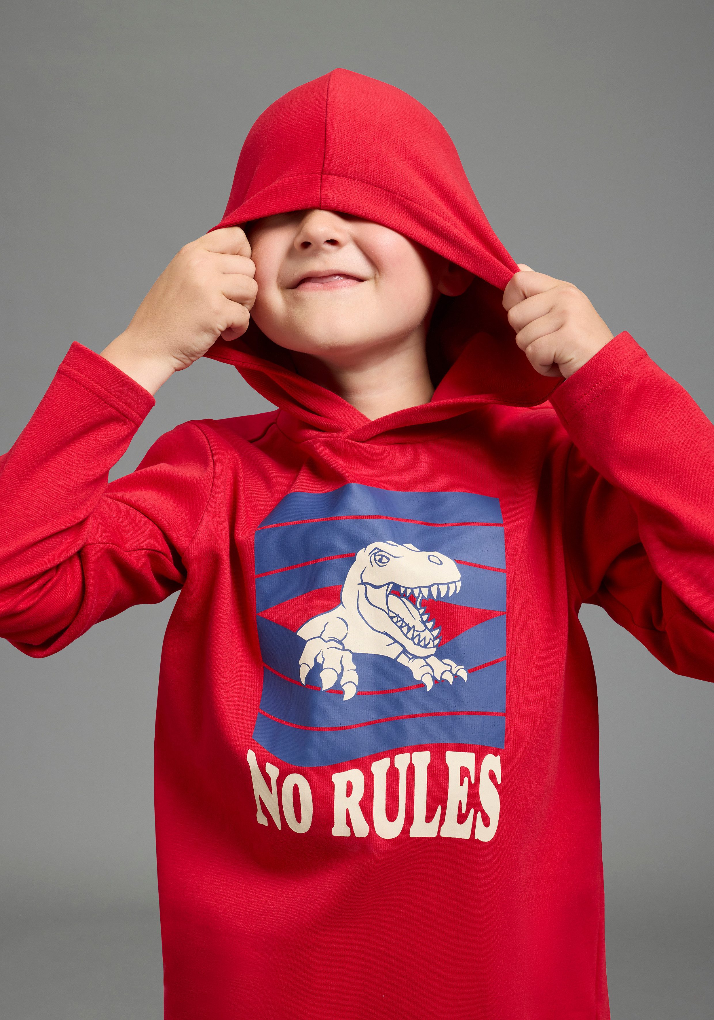 Scout Kapuzenshirt Kapuzenshirt mit coolem Dino-Druck - NEU von SCOUT Langarm, modischer Stil
