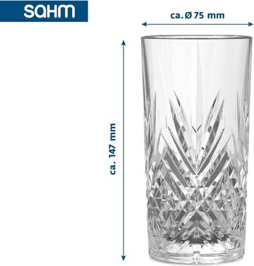 SAHM Longdrinkglas Gin Tonic Gläser 6 teilig 365ml - Broadway Trinkgläser Set