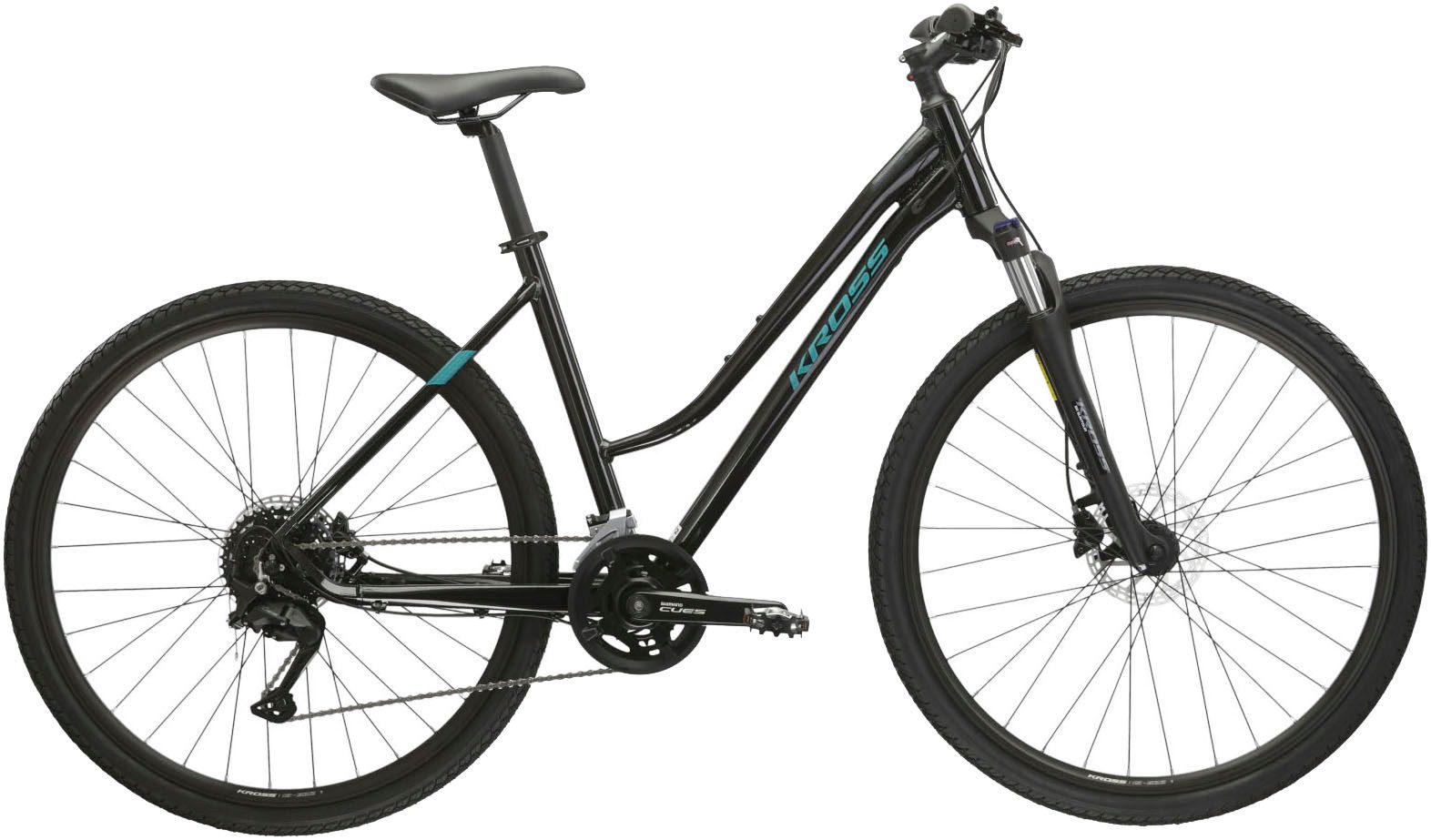 Kross Crossrad Crossrad Evado 5.0 schwarz 18 Gänge, 18 Gang Shimano CUES U3020 Schaltwerk, Kettenschaltung