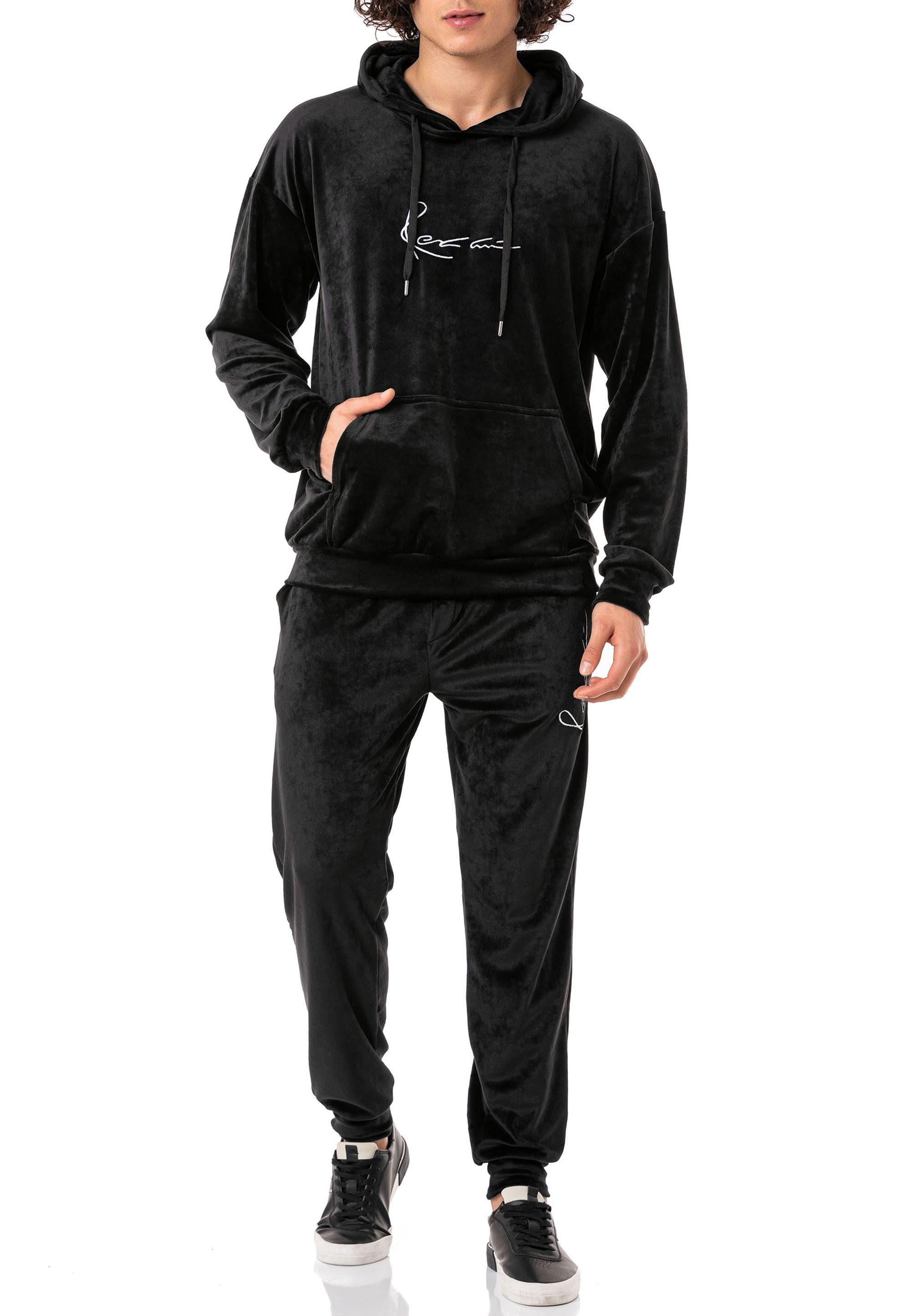 RedBridge Jogginganzug - Velours-Sweatset mit Kapuze - Zweiteiler in Samt-O günstig online kaufen