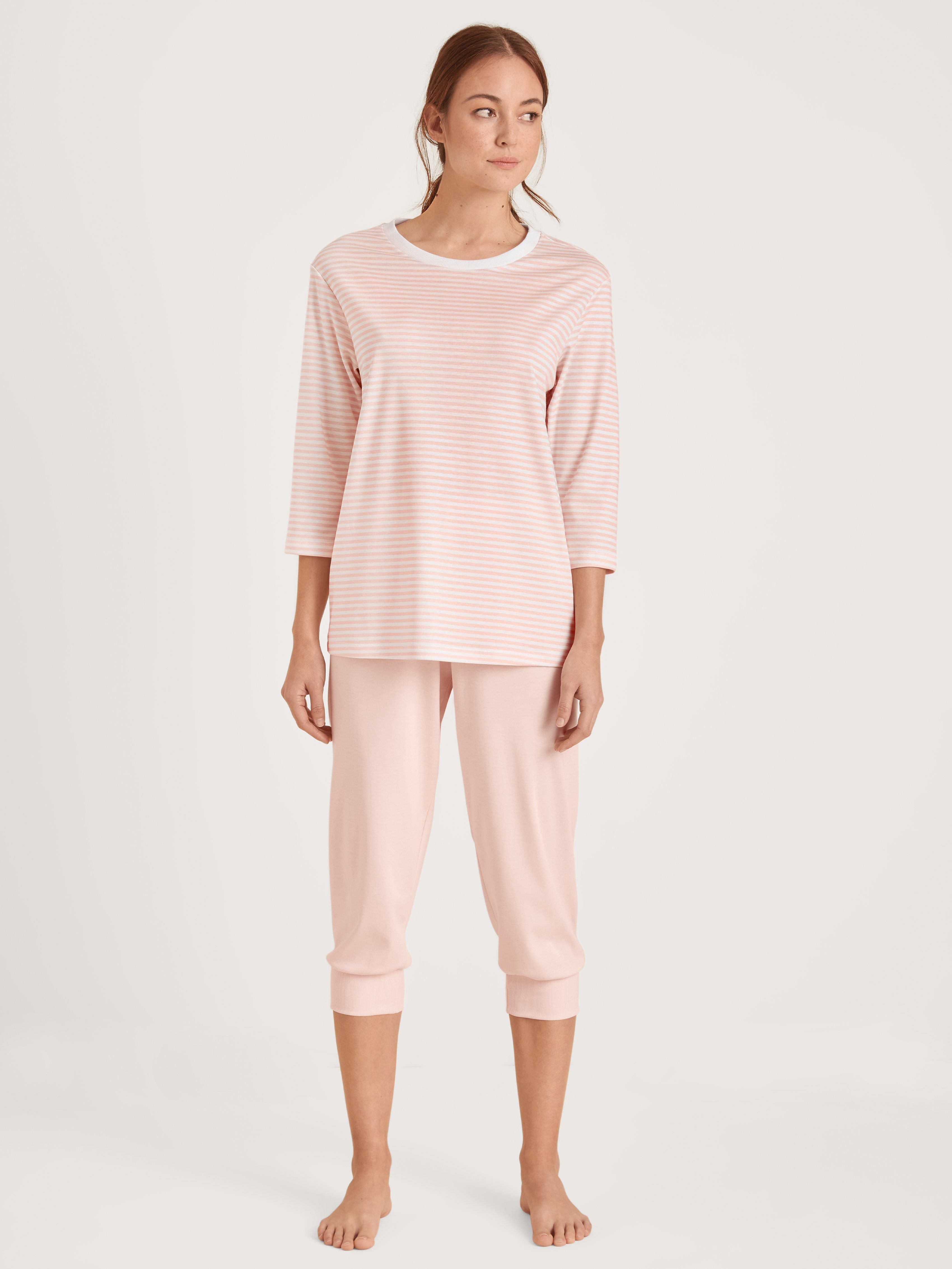 Stück, 1 3/4 Capri-Pyjama Stück) 42654 1 (1 tlg., pearl Damen Pyjama Calida CALIDA blush