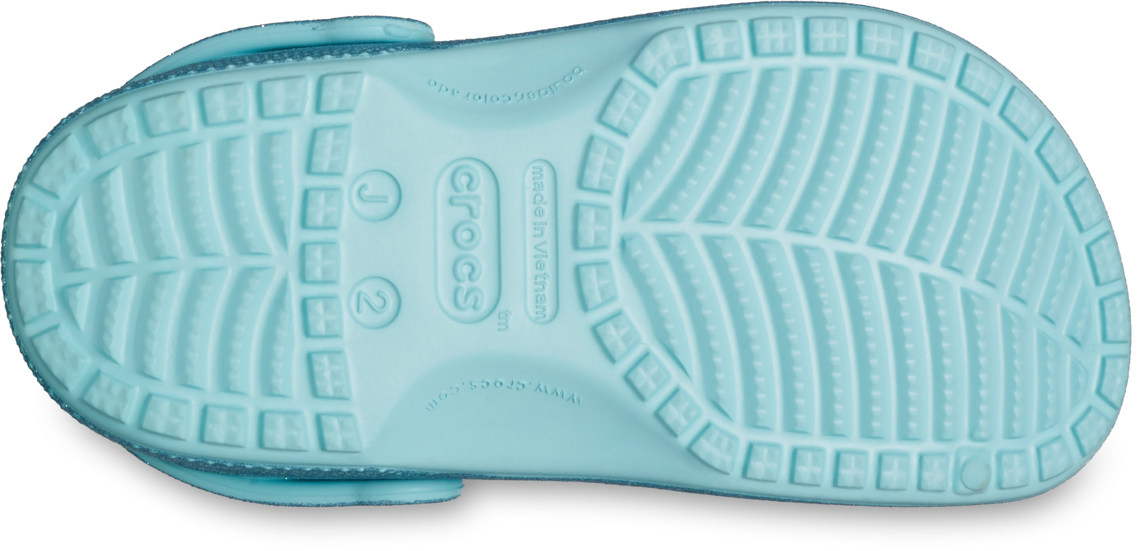 Crocs Disney Frozen Elsa Classic Clog Clog Hausschuh, Sommerschuh, Strandschuh mit Glitzer – Bild 3 von 5