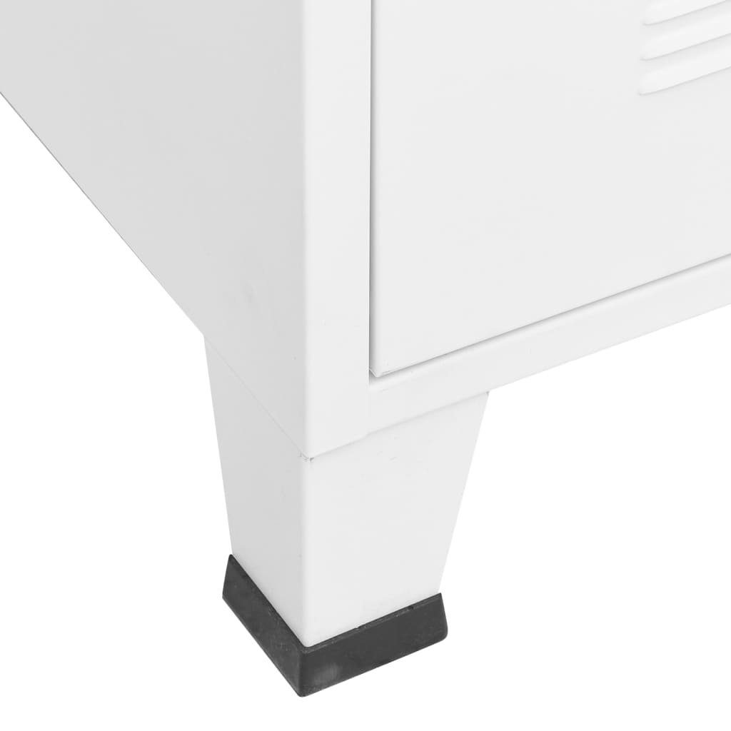 Türen möbelando 2 3 Spind mit Schubladen Metall und Weiß 50x90x180 3010955 in aus cm) (LxBxH: