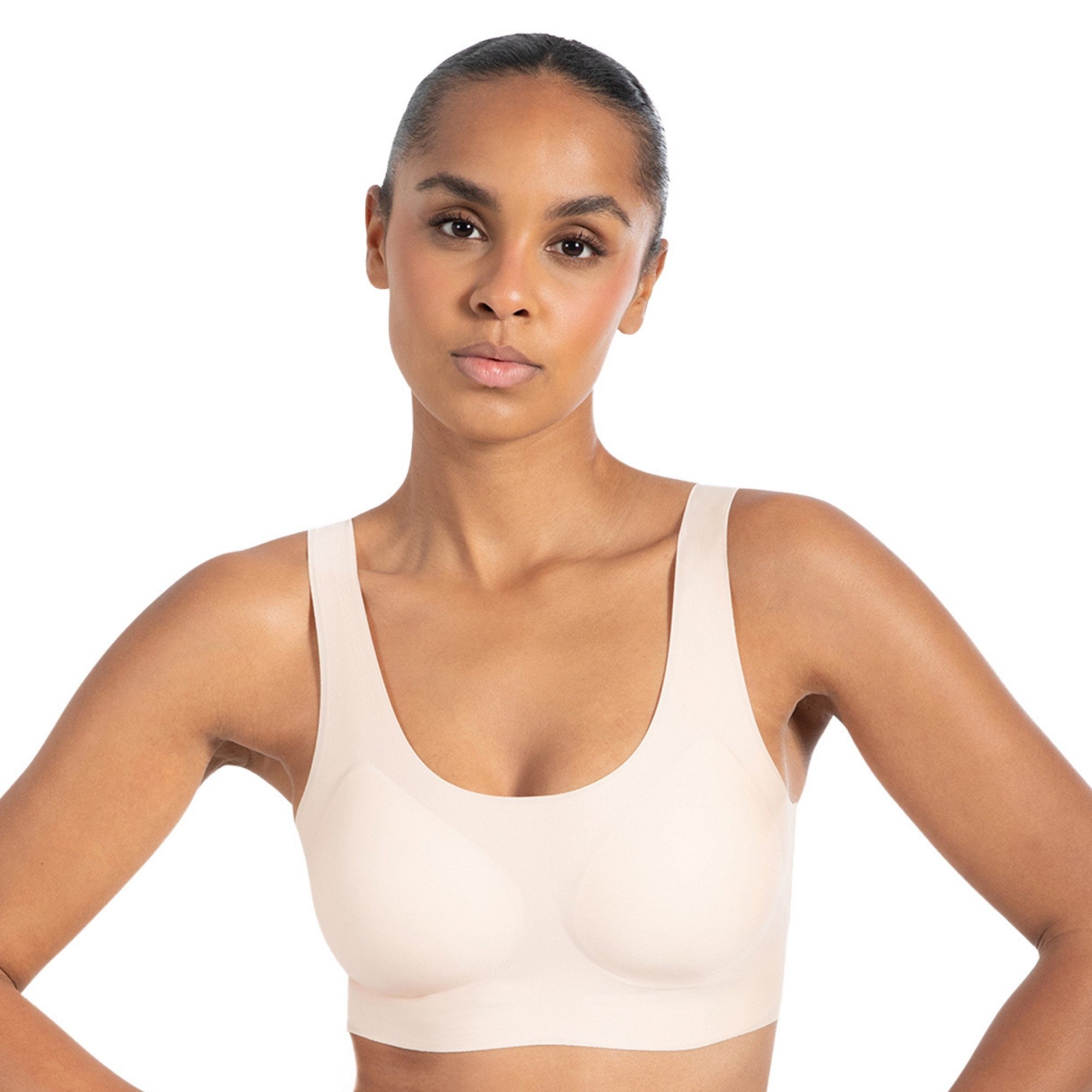 Smilodox Bralette Nysa, Plunge Bralette, leicht bügellos Komfort BH, anpassbare Träger Hochwertige Unterwäsche, dehnbarer Stoff, Plunge Ausschnitt