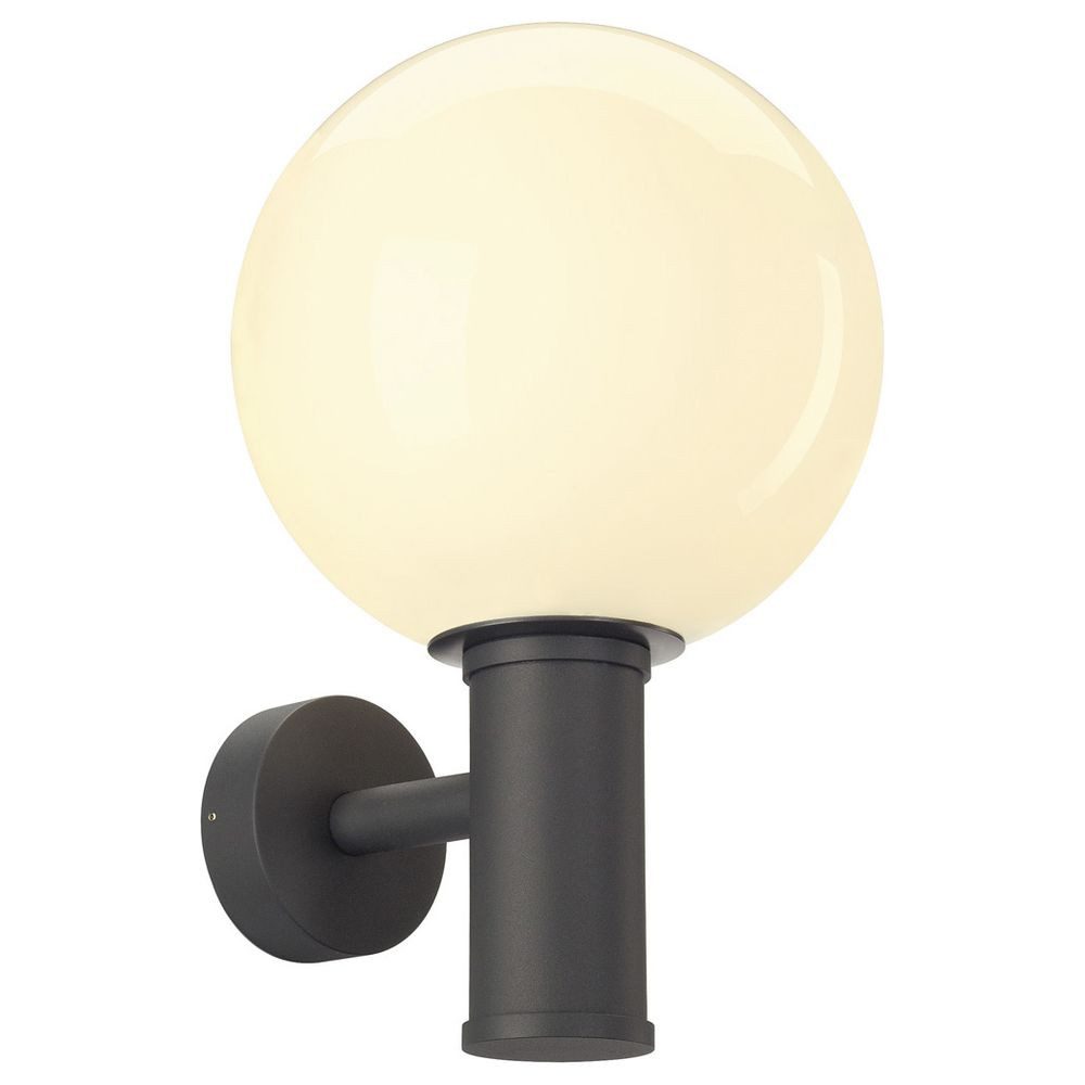 SLV Außen-Wandleuchte Wandleuchte Gloo Pure Wl in Anthrazit E27 IP44
