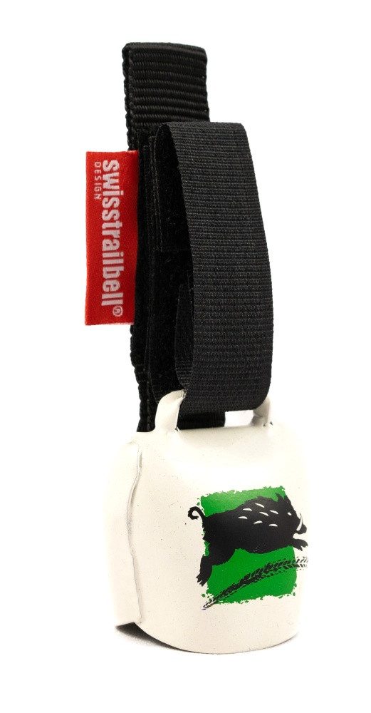 swisstrailbell Fahrradklingel Braveheart weiß/grün: "Be Wild", Trailbell, Bear Bell