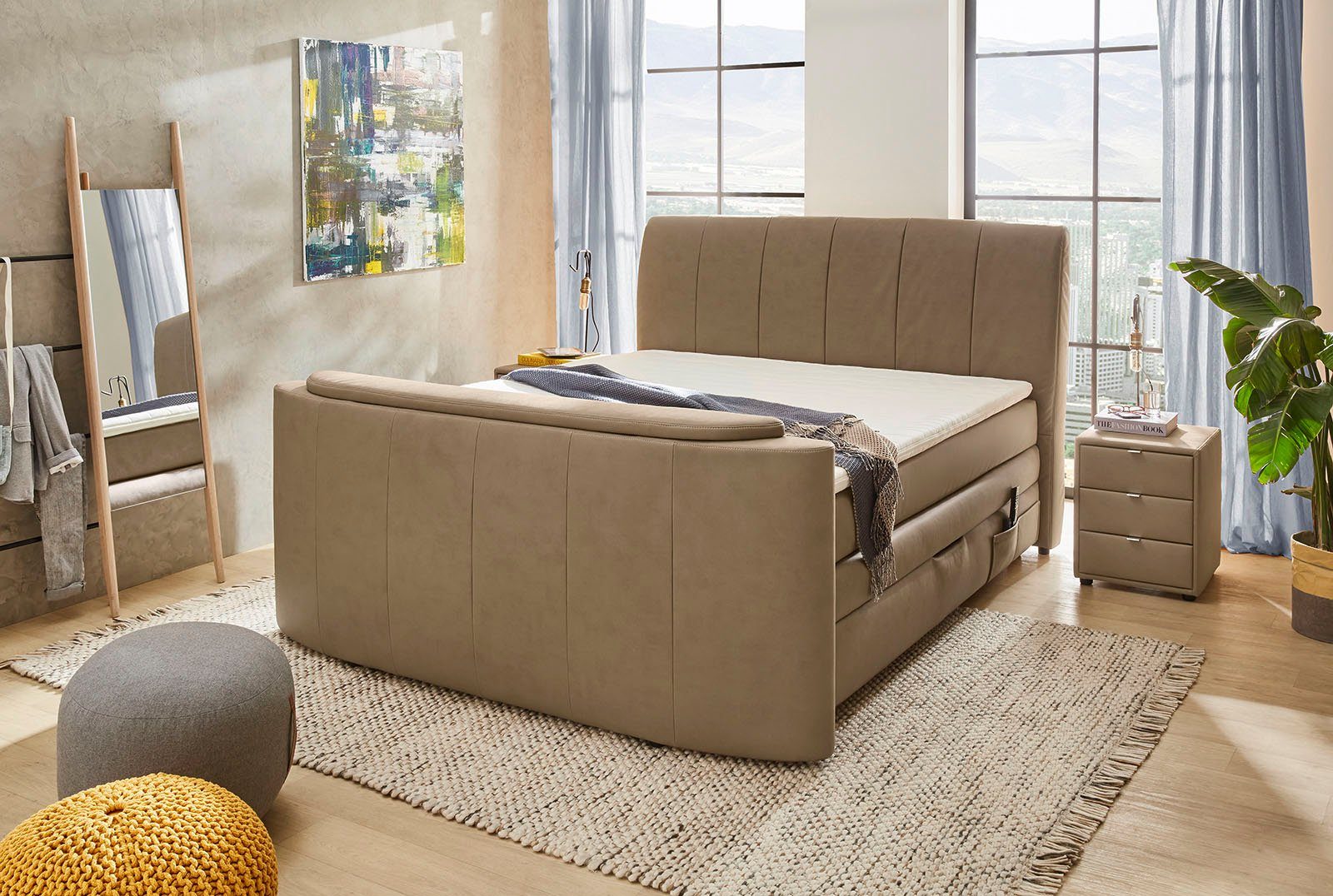 Jockenhöfer Gruppe Boxspringbett BEL AIR, Stauraumbett mit Bettkasten und TV-Lift, inkl. 7-Zonen-TTFK-Matratze H3/H4 und Kaltschaumtopper, 180cm x 200cm – Bild 3 von 5