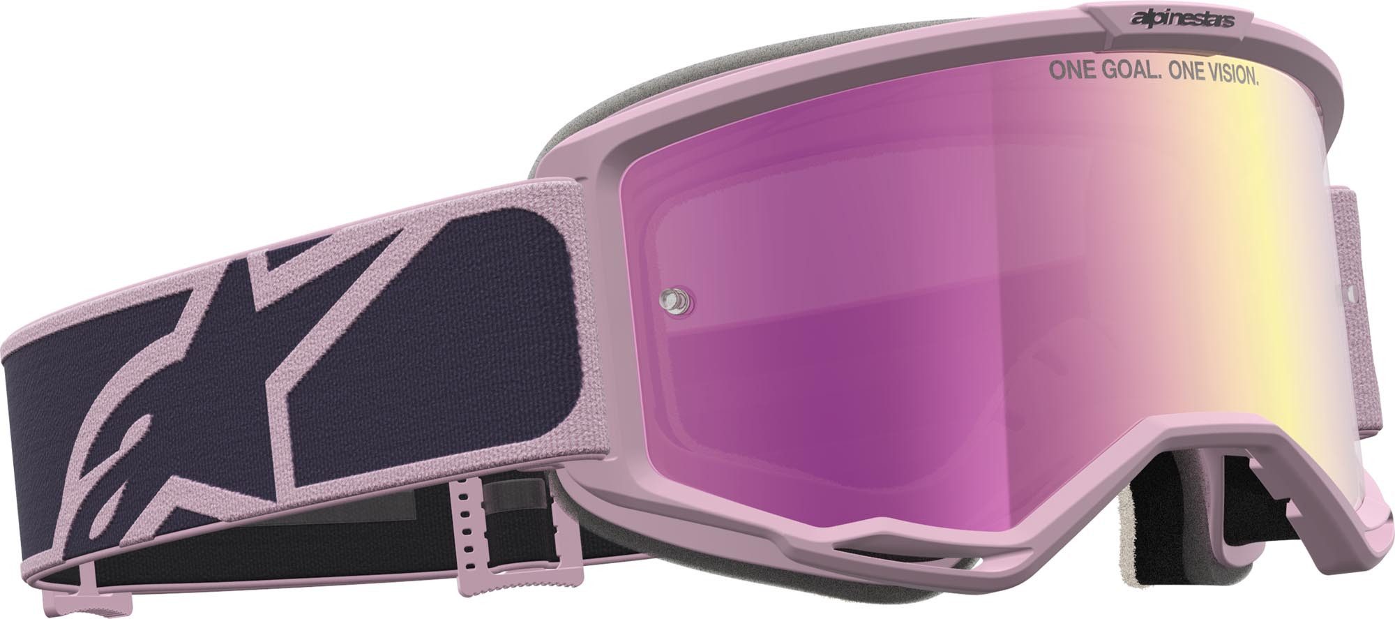 Alpinestars Motorradbrille Vision 5 Rora Mirror Motocross Brille, Antifog,Mit Band,Verspiegelt