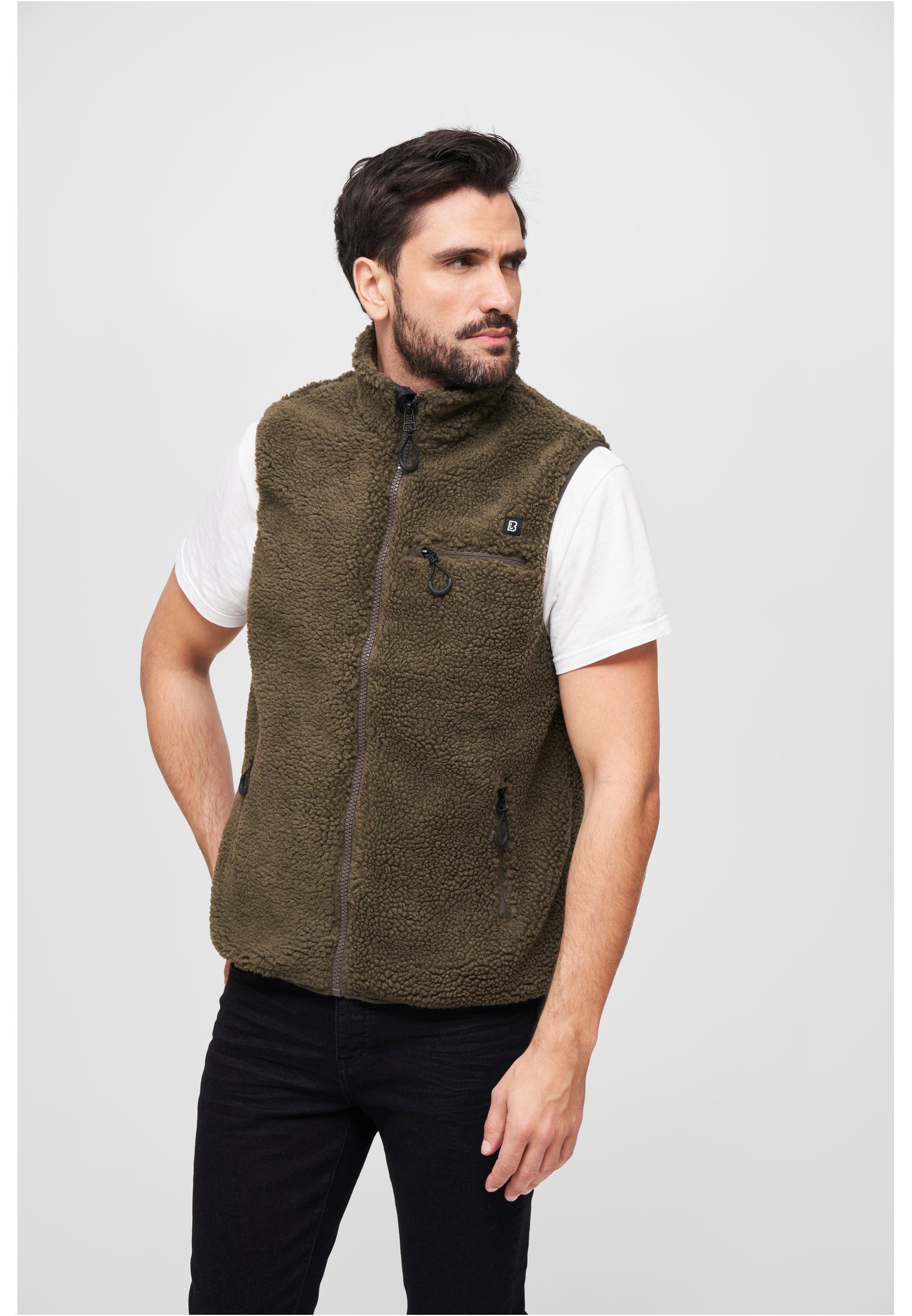 Brandit Jerseyweste Herren Teddyfleece Vest Men (1-tlg) olive