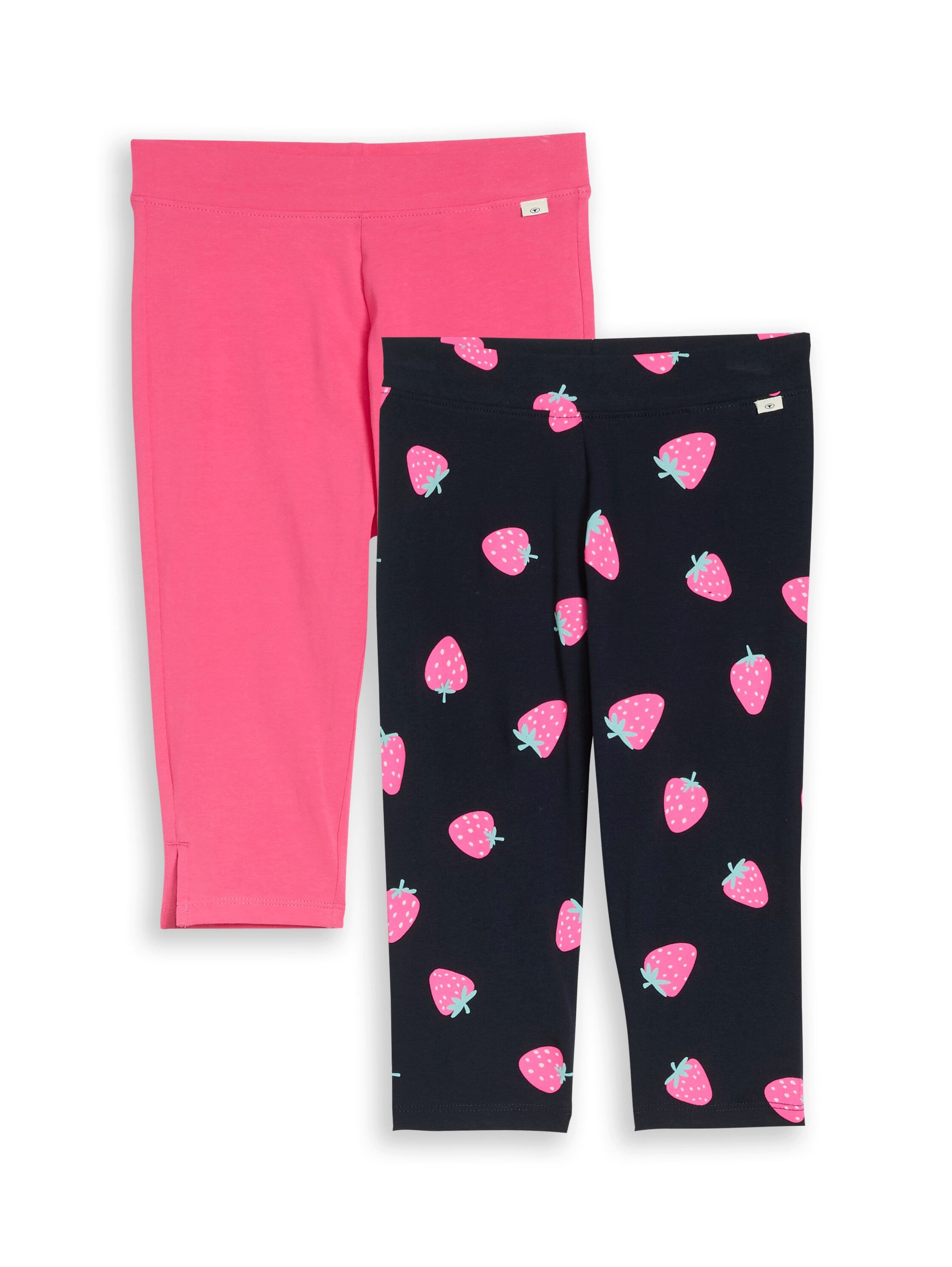 TOM TAILOR Caprileggings (2-tlg) im 2er Pack, aus Baumwollmischung und elastischem Jersey, pflegeleicht
