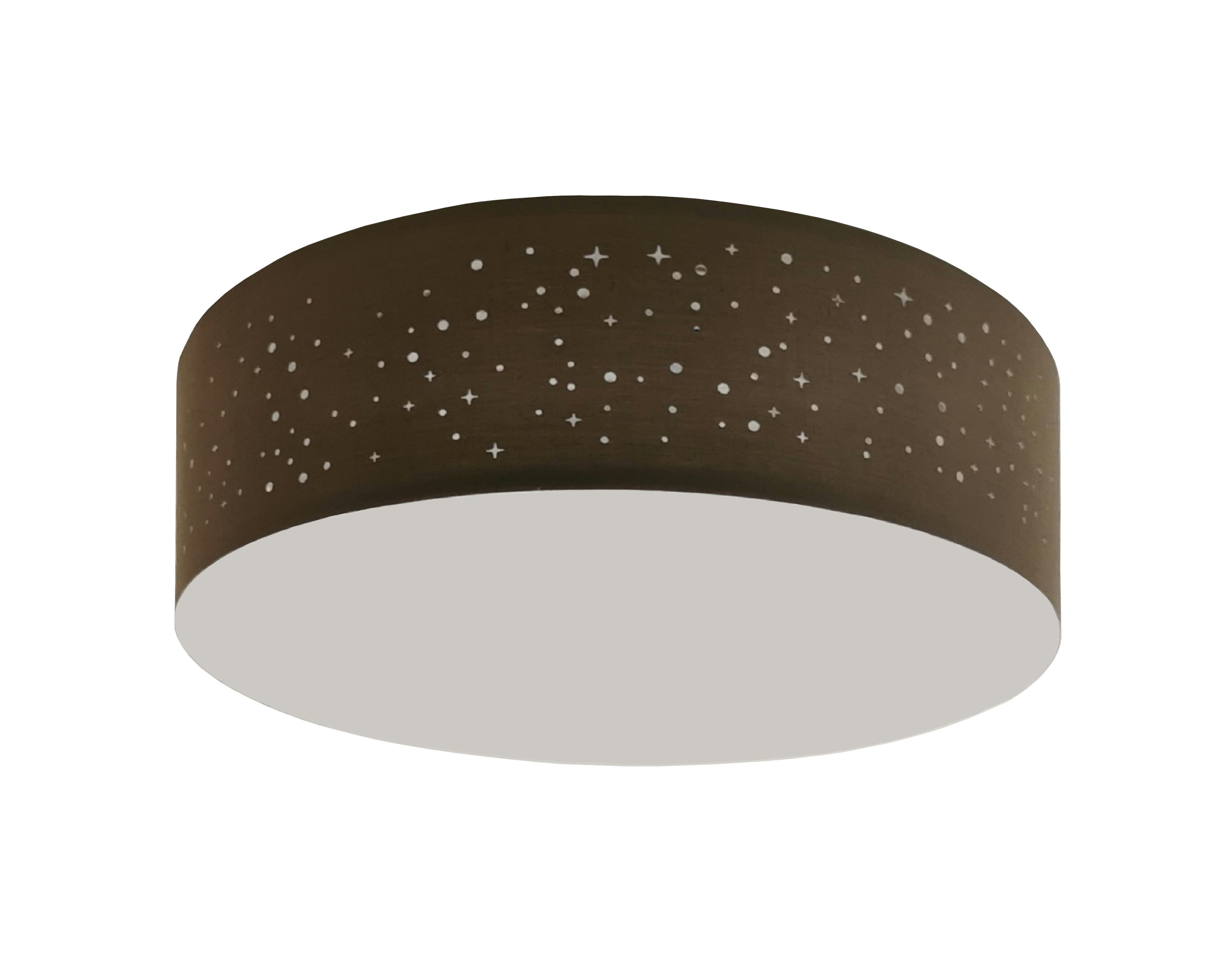 TRANGO LED Deckenleuchte, 3138 Deckenstrahler mit 50cm Ø Sternenhimmel Stof günstig online kaufen