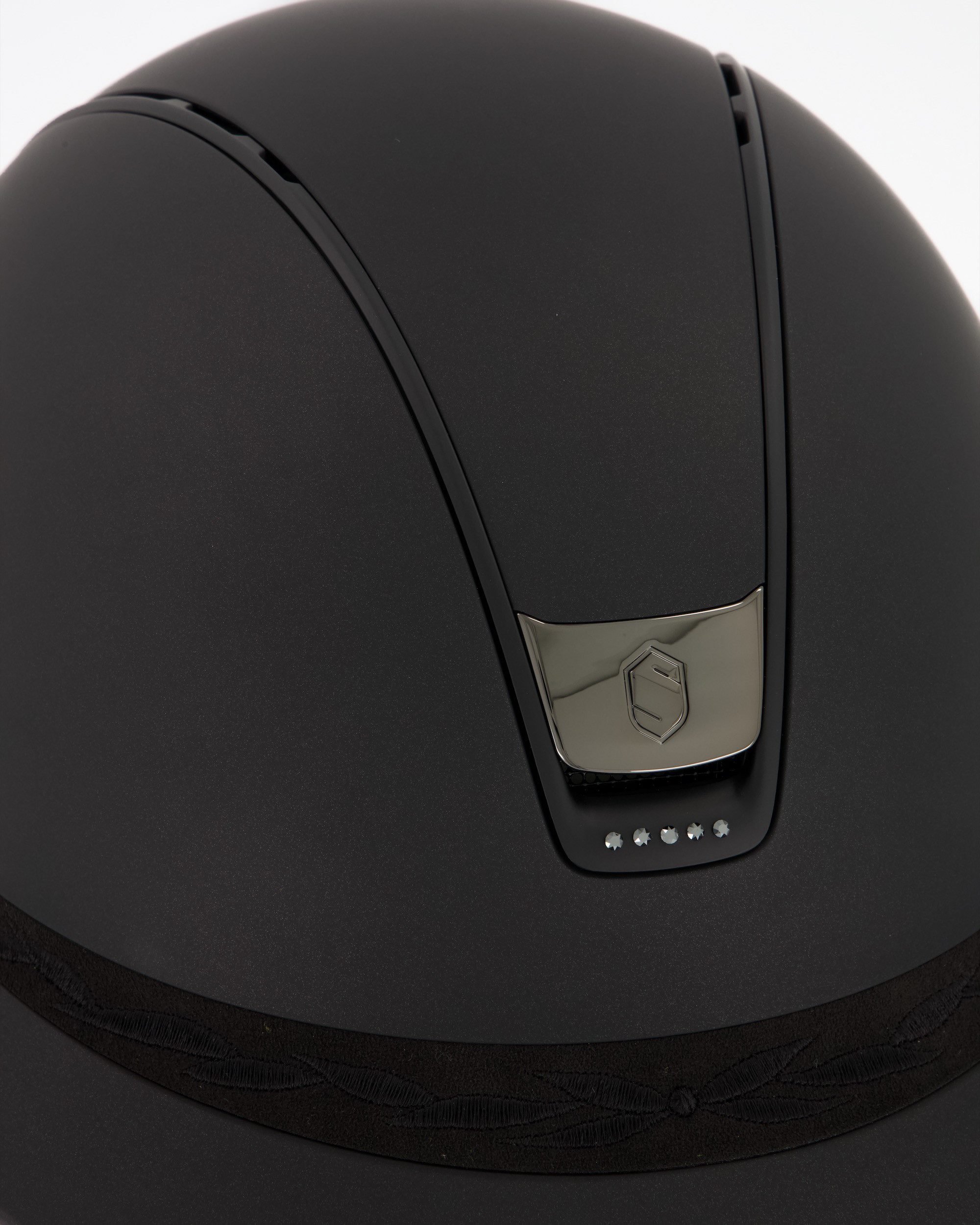 Samshield Reithelm Reithelm 2.0 Miss Shield Shadowmatt Black, Top Shadowmatt Black, Front