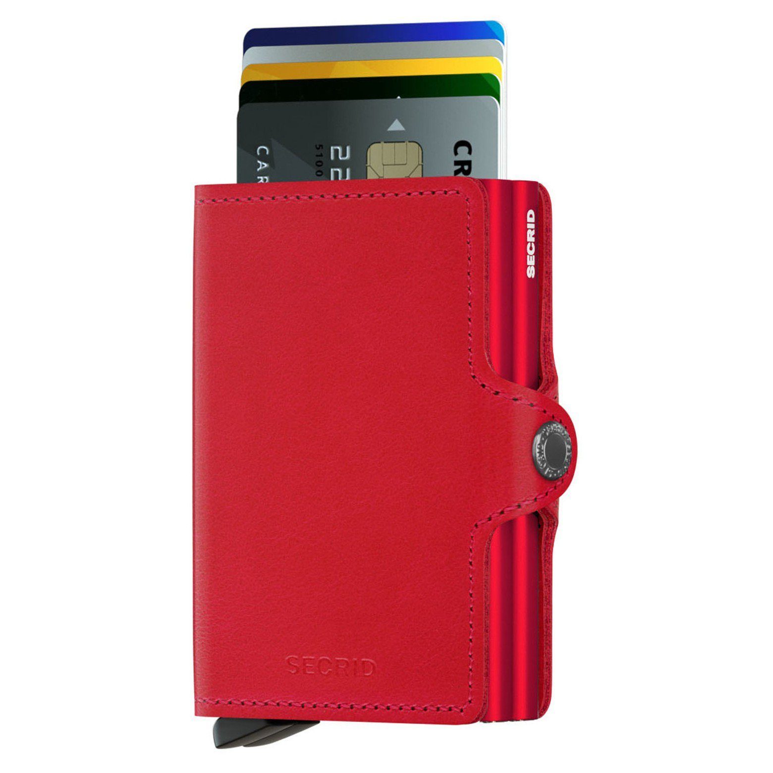 SECRID Geldbörse Original Twinwallet - 7 red-red cm (1-tlg) RFID Geldbörse