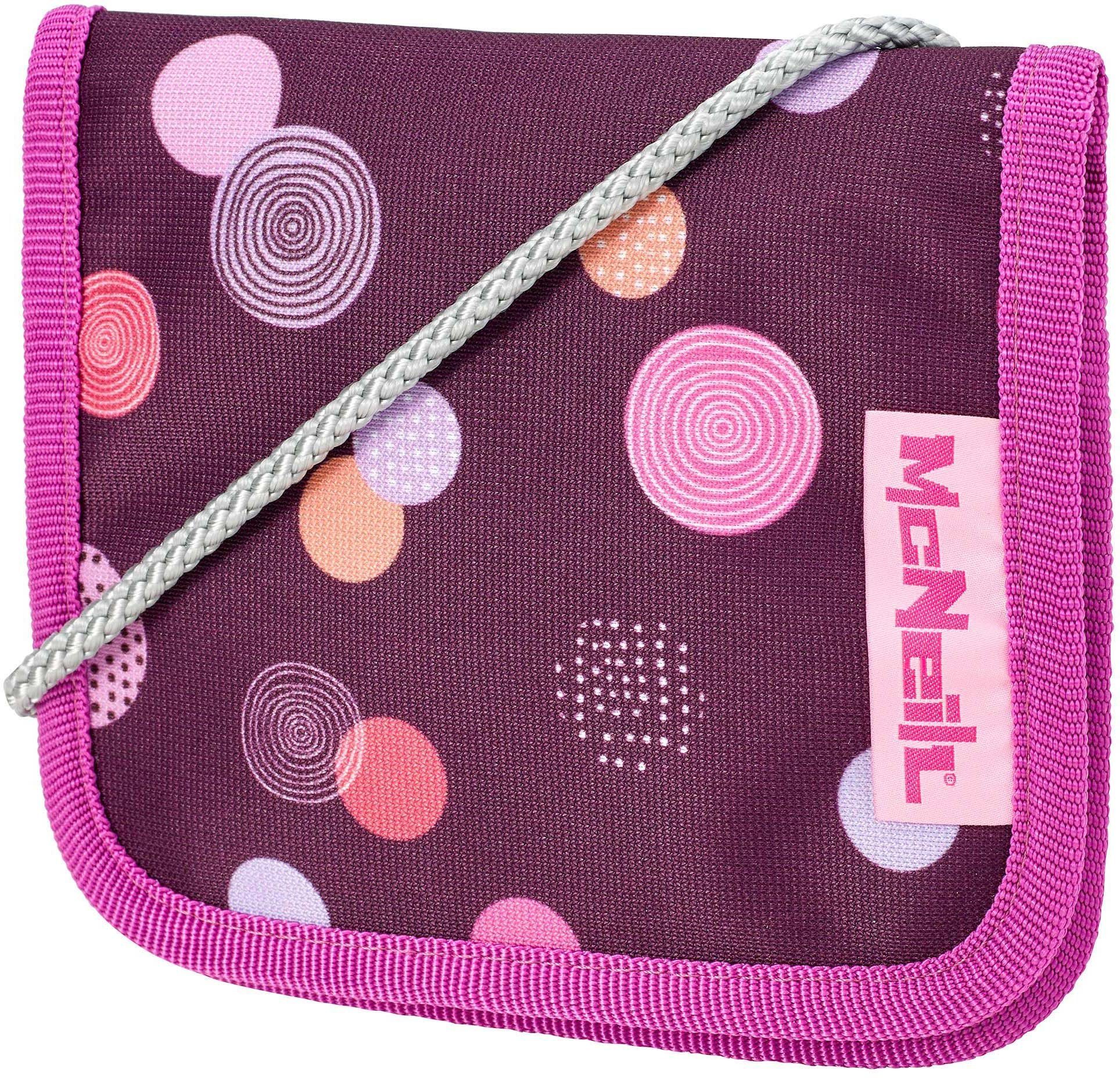 McNeill Brustbeutel Purple - 12cm Geldbörse Mit Tragekordel Für Kinder
