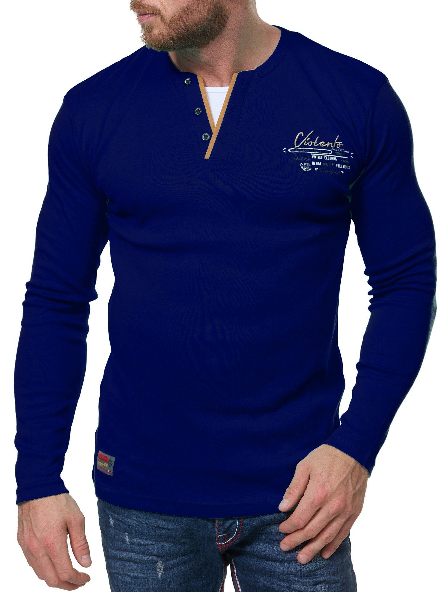 L.gonline Langarmshirt Herren Longshirt, Langarmshirt, 100% günstig online kaufen