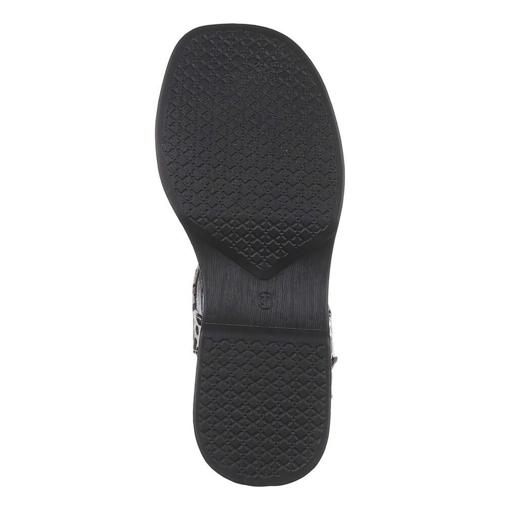 Ital-Design Bequeme Sandalen mit Absatz für Damen im trendigen Design Plateausandaletten (89852469) Blockabsatz Sandalen & Sandaletten in Silber