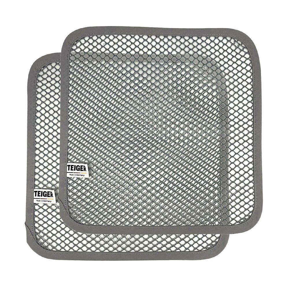 Teiger Teigreinigungstuch 2er-Set grau Reinigungstuch (Edelstahl, 30.00, Set, 2-tlg., Teigreinigungstuch, 2-tlg., silber)