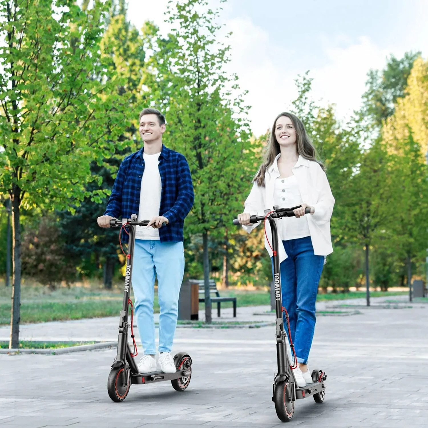 Athlix E-Scooter Elektroroller für Erwachsene, E-Scooter 20km/h Roller, 30km Reichweite, 500W Spitzenleistung, bis zu 20 km/h – Bild 5 von 5