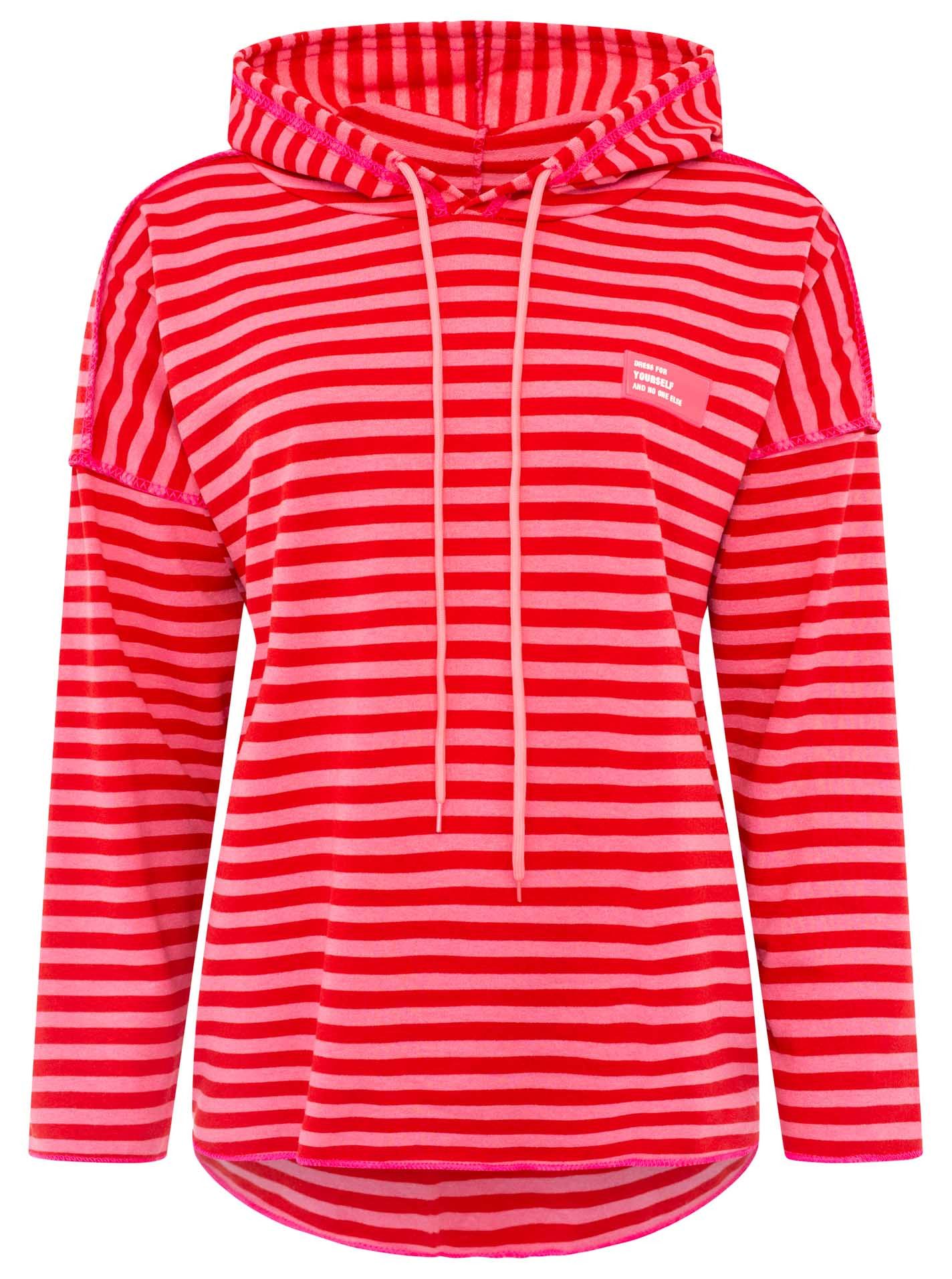Zwillingsherz Hoodie Neon Streifen & Patch