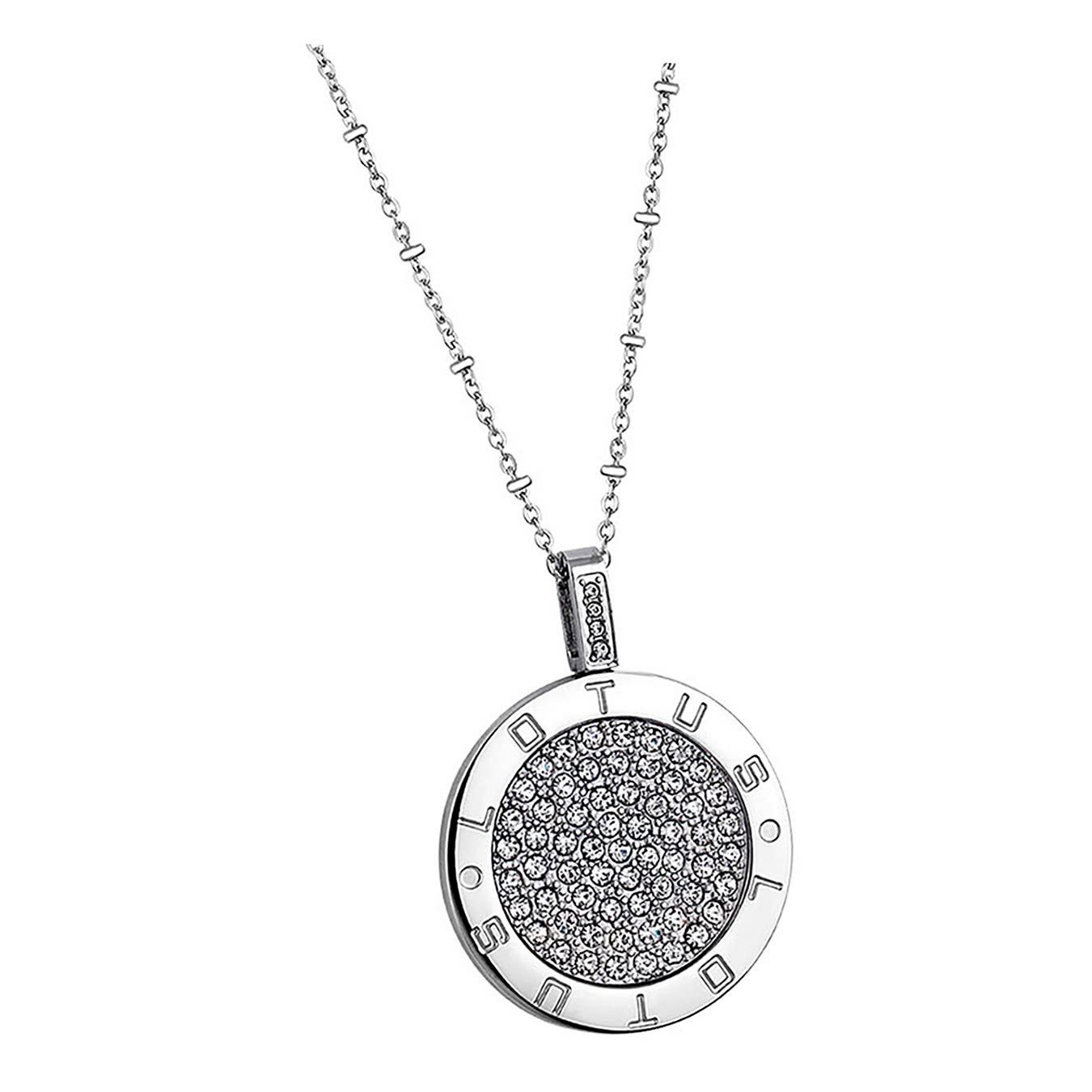 Lotus Style Edelstahlkette Lotus Style Halskette silber (Halsketten, Halskette), Halsketten für Damen Edelstahl (Stainless Steel)