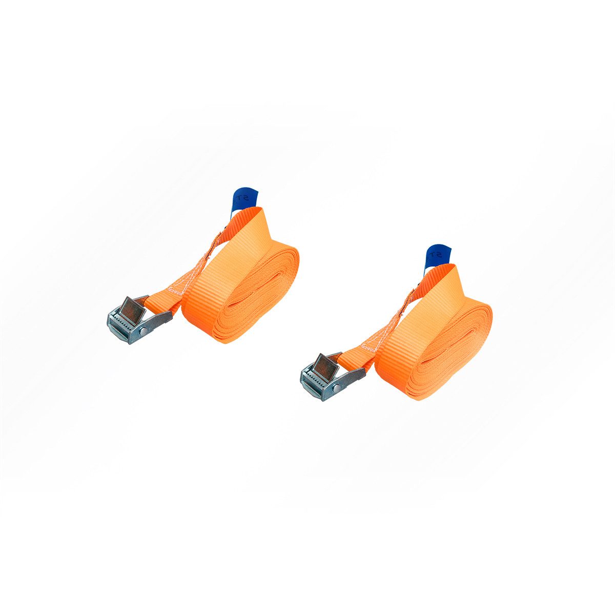 LYSEL® Spanngurt 2 x Set Zurrgurte mit Klemmschloss 5m lang 25mm breit orange (1-St) 5000 x 25 mm [L x B]