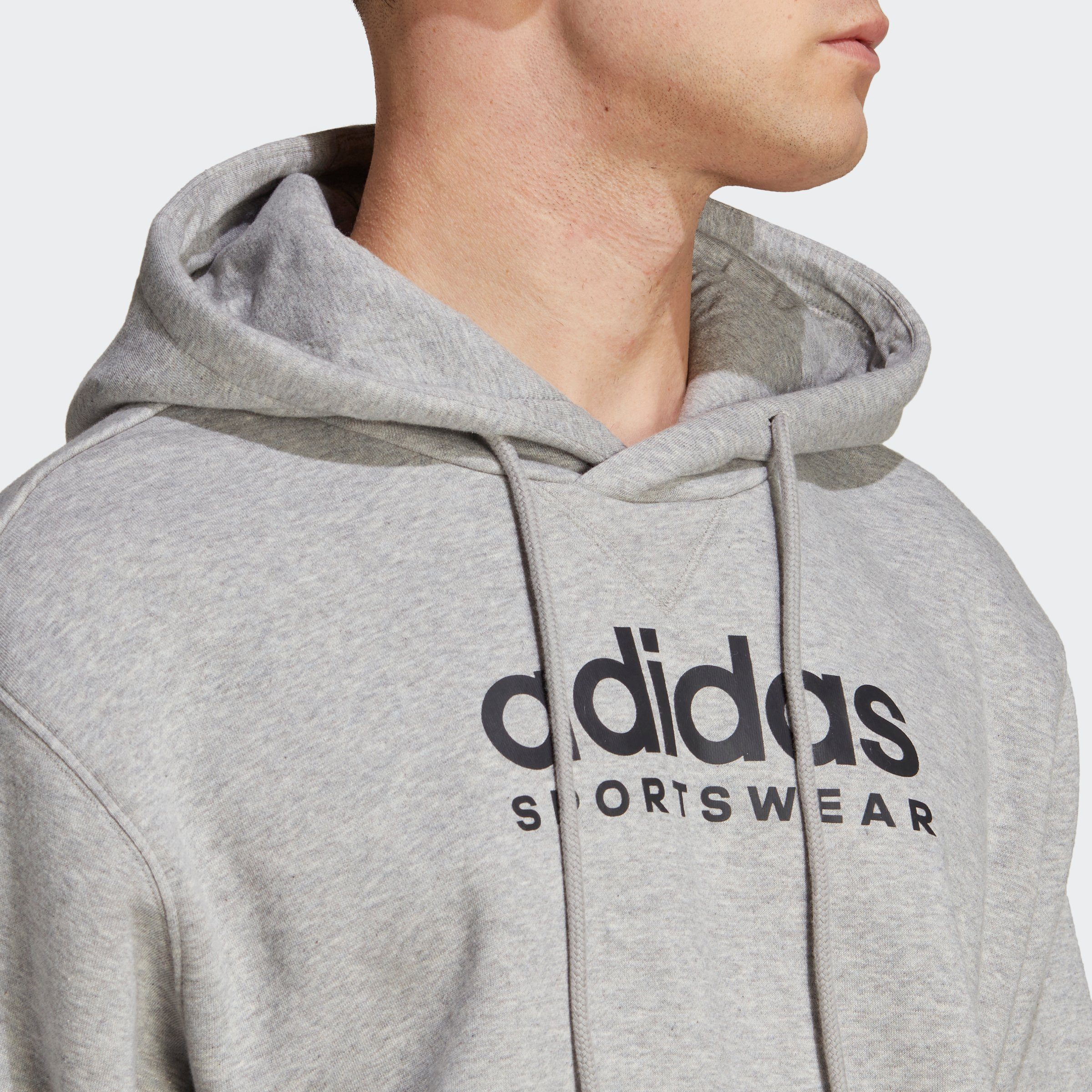 adidas Sportswear Kapuzensweatshirt ALL SZN FLEECE HOODIE Grey Medium Heather GRAPHIC