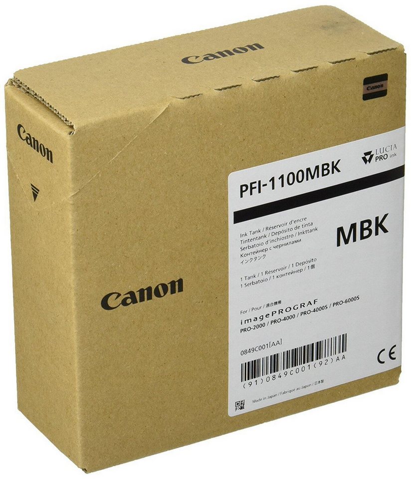 Thumbnail - Canon Canon PFI-1100MBK Druckerpatrone mattschwarz Tintenpatrone