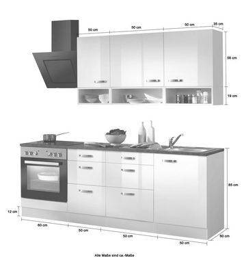 OPTIFIT Küchenzeile Lagos, mit E-Geräte, Breite 210 cm