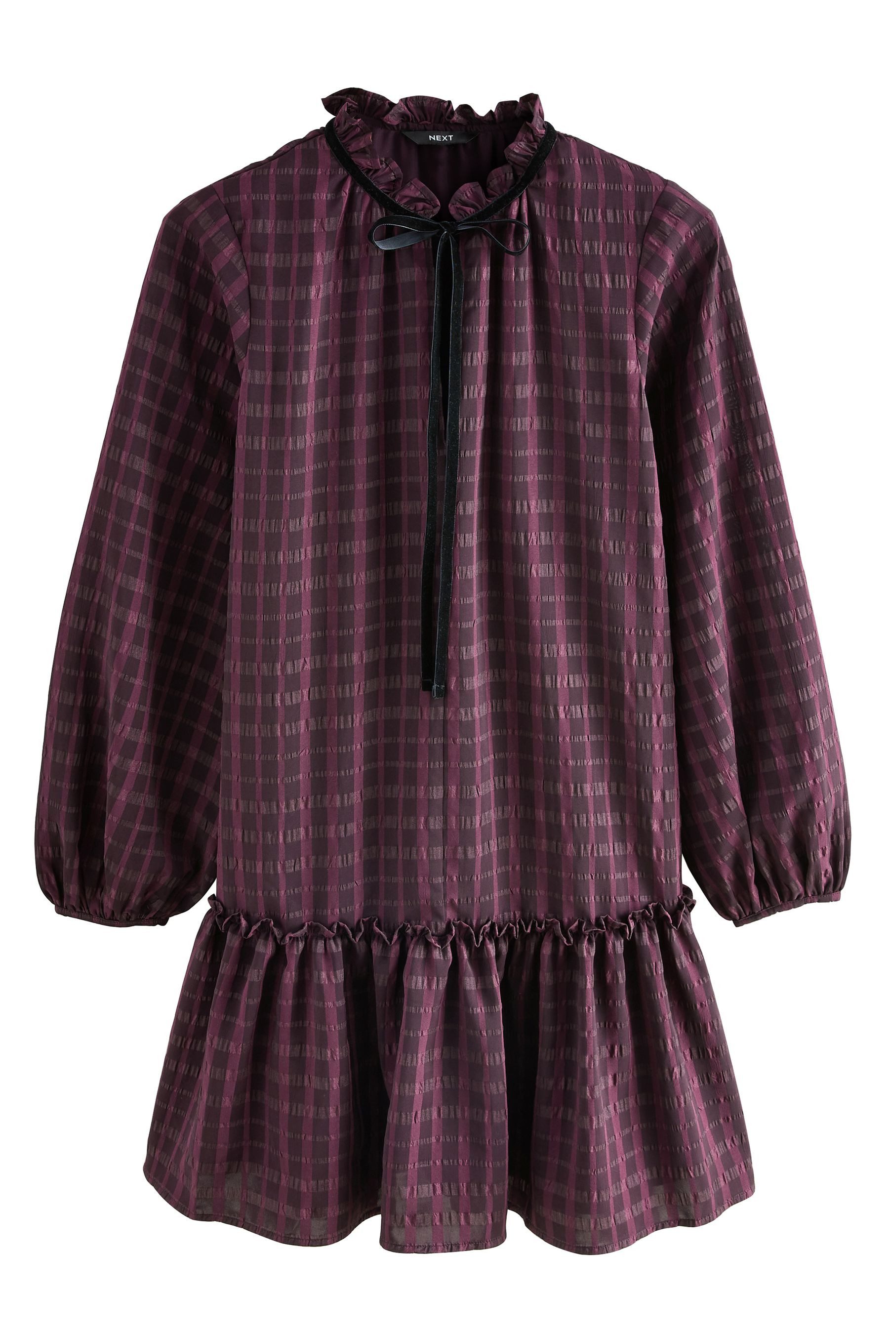 Next Minikleid Langärmeliges, gestuftes Minikleid zum günstig online kaufen