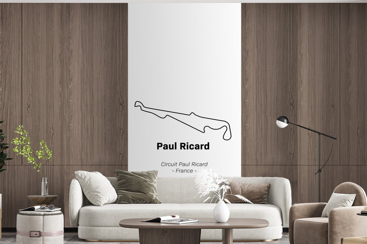 MuchoWow Fototapete Formel 1 Rennstrecke, (2 Frankreich bedruckt, Vliestapete Matt, Küche, Fototapete Schlafzimmer - - St), für Wohnzimmer
