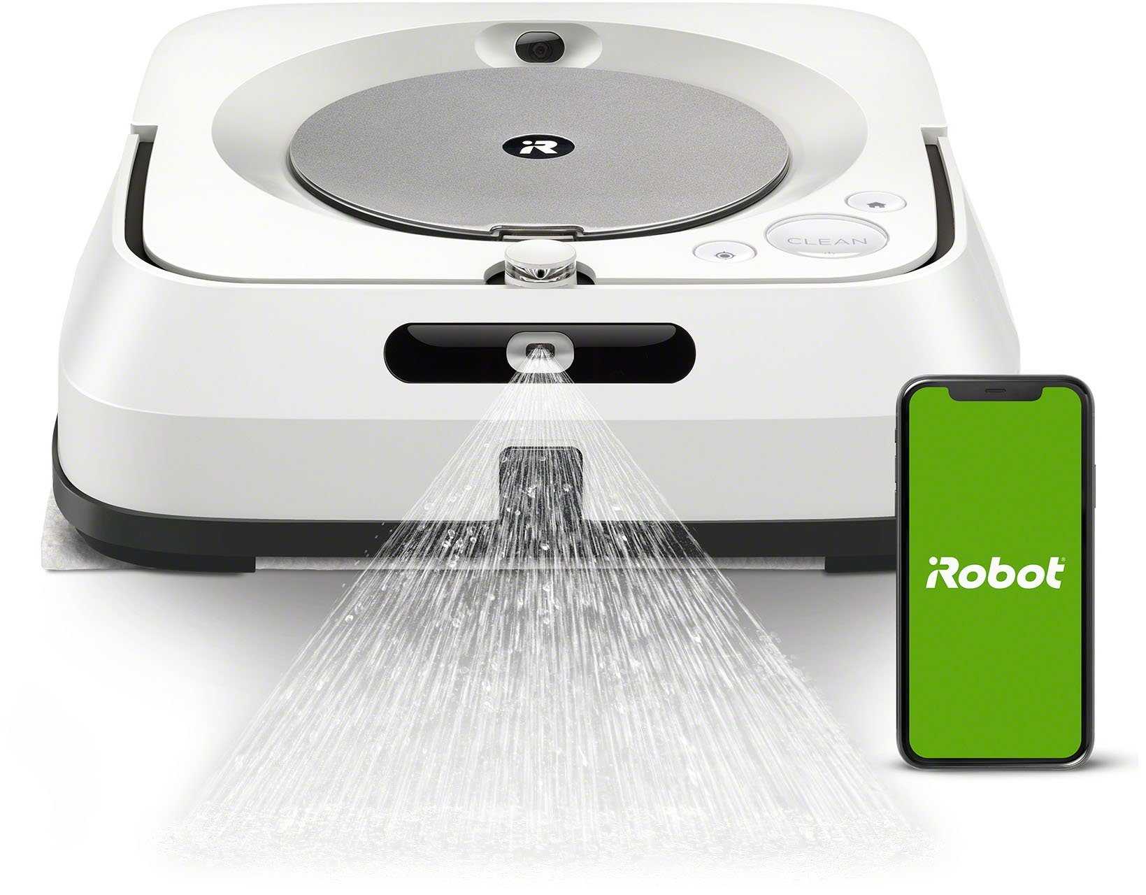 iRobot Wischroboter Braava jet m6 (m6138), beutellos, App-/Sprachsteuerung, Nasswischen und Trockenfegen, Kartierung