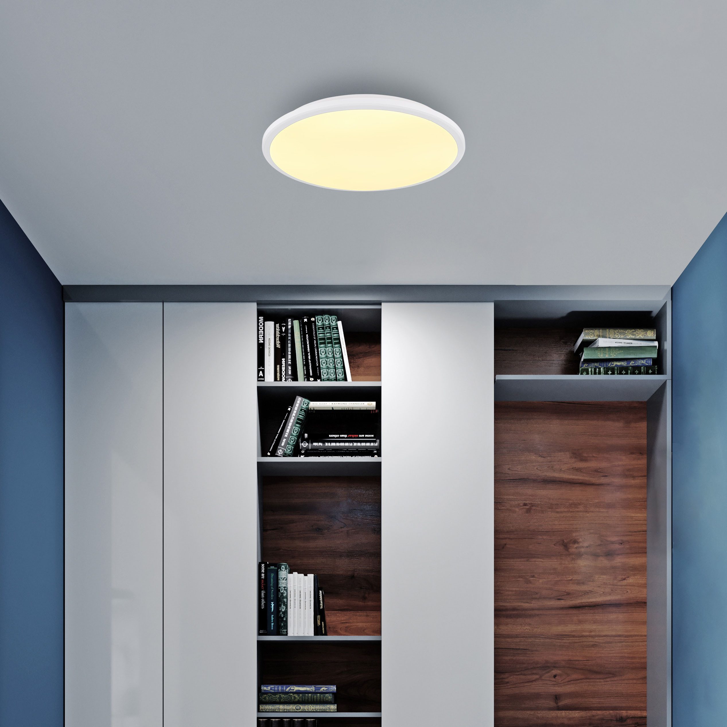 GLOBO LIGHTING Deckenleuchte XANDER, LED fest integriert, Warmweiß, Deckenlampe Wohnzimmer-Leuchte Schlafzimmer-Leuchte Flur Küche
