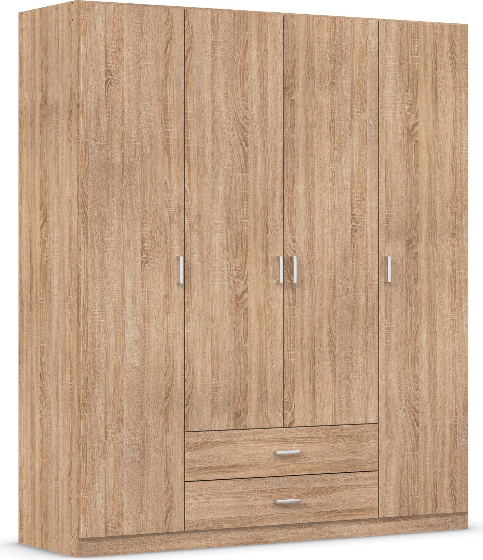 rauch Drehtürenschrank Kleiderschrank Schrank Garderobe Wäscheschrank GAMMA in 3 Breiten mit 6 Schubladen, in schlichtem Design TOPSELLER MADE IN GERMANY