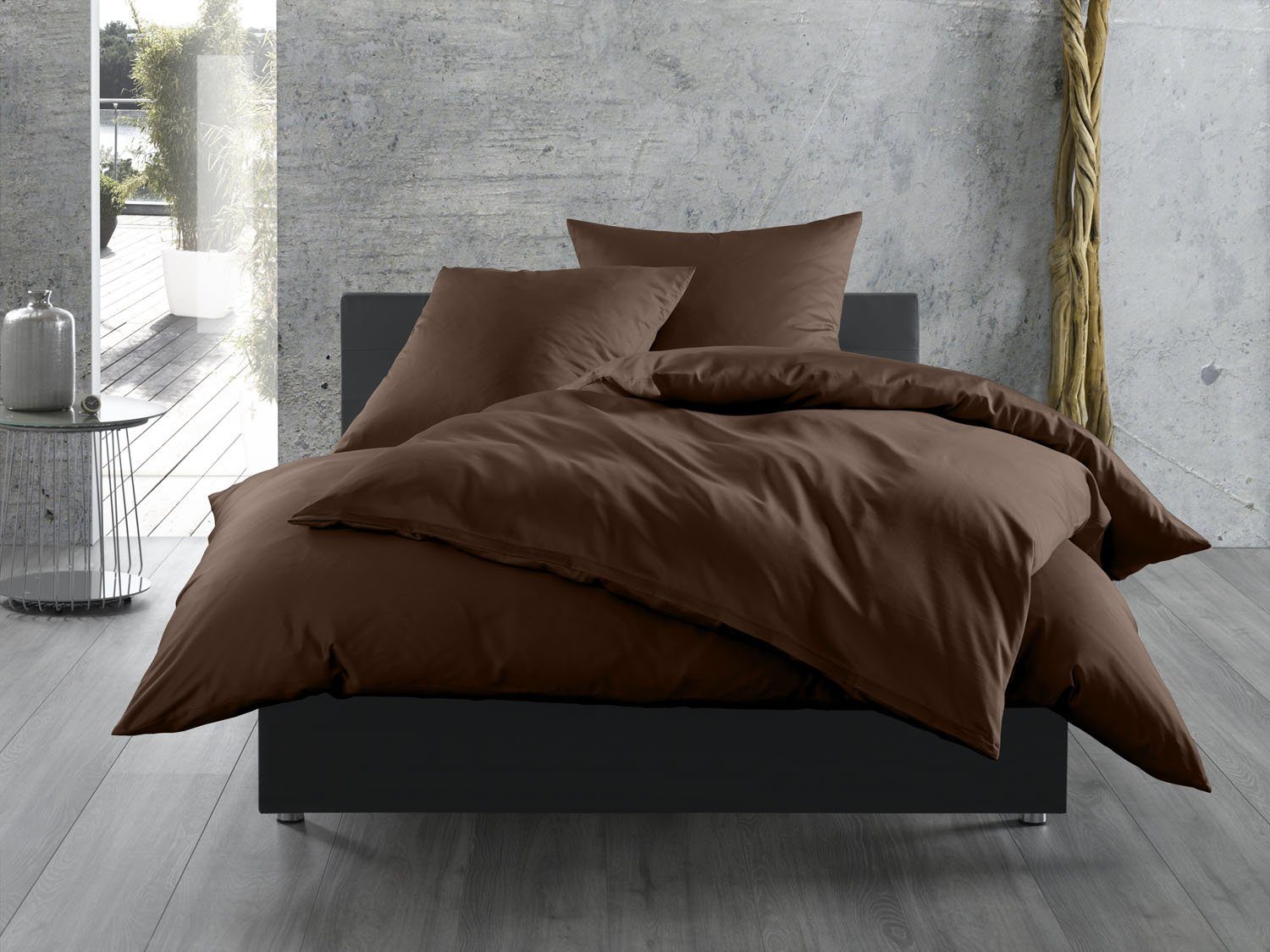 BETTWAESCHE-MIT-STIL Bettwäsche Mako Satin Bettwäsche uni günstig online kaufen