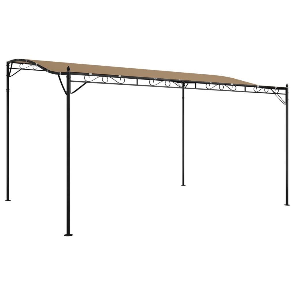 vidaXL Markise Sonnenschutz Taupe 4x3 m 180 g/m² Stoff und Stahl