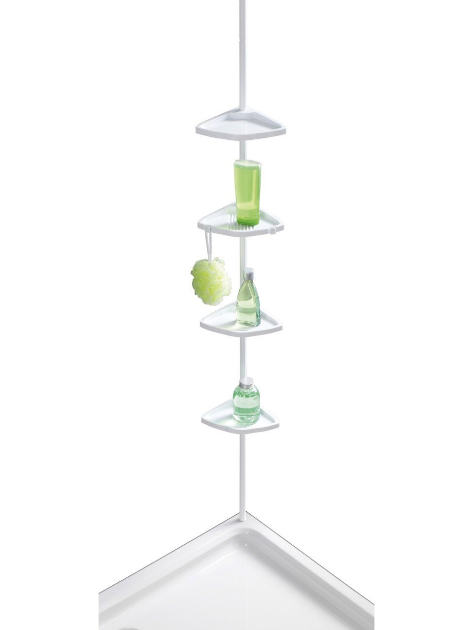WENKO Duschregal Wenko Teleskop-Duschecke Easy Aluminium, weiß, 4 günstig online kaufen