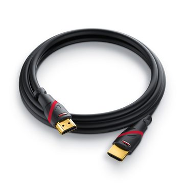 CSL HDMI-Kabel, 2.0b, HDMI Typ A (25 cm), 4K Ultra HD, UHD, Full HD, 3D, ARC, High Speed mit Ethernet - 0,25m